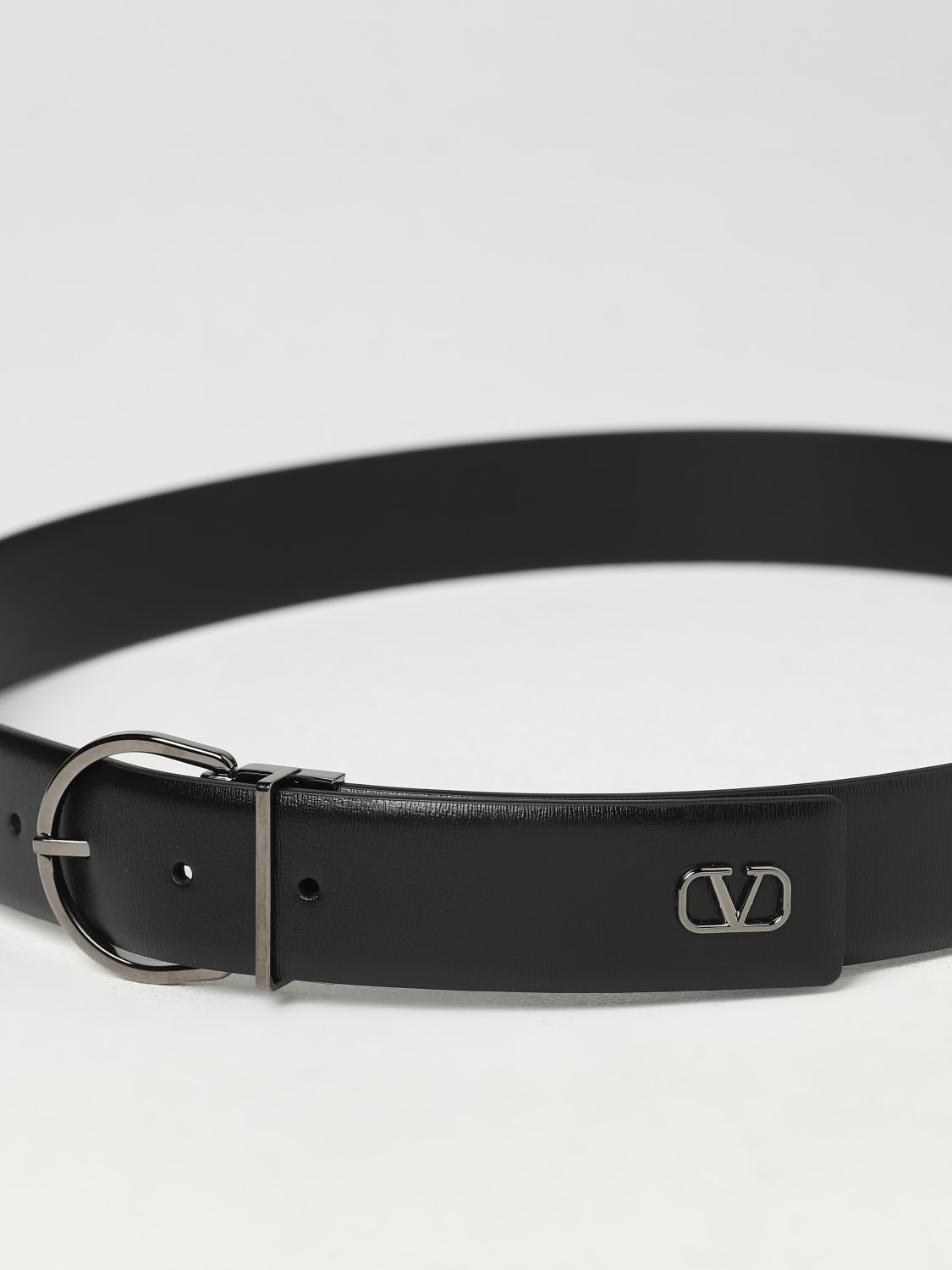 Valentino Garavani Mini VLogo belt in micro grained leather - 2