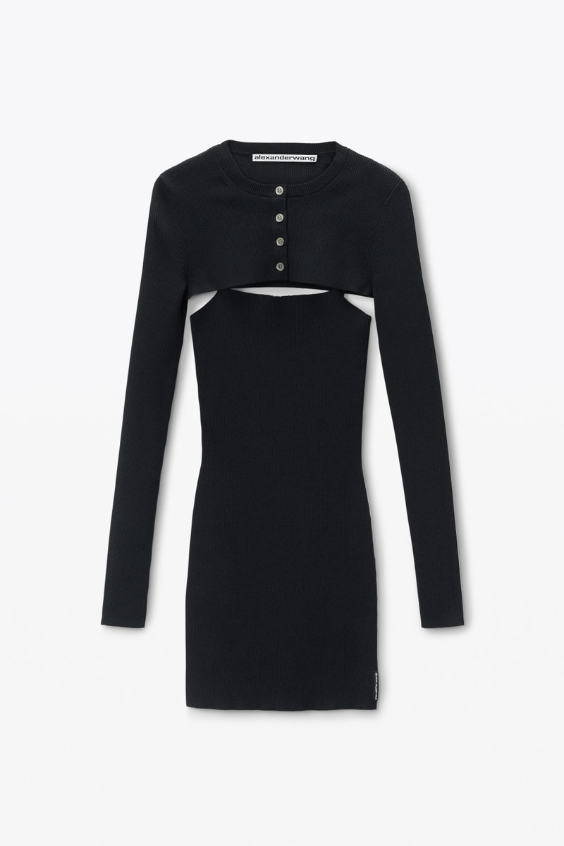 Cropped Cardigan Twinset Dress - 1