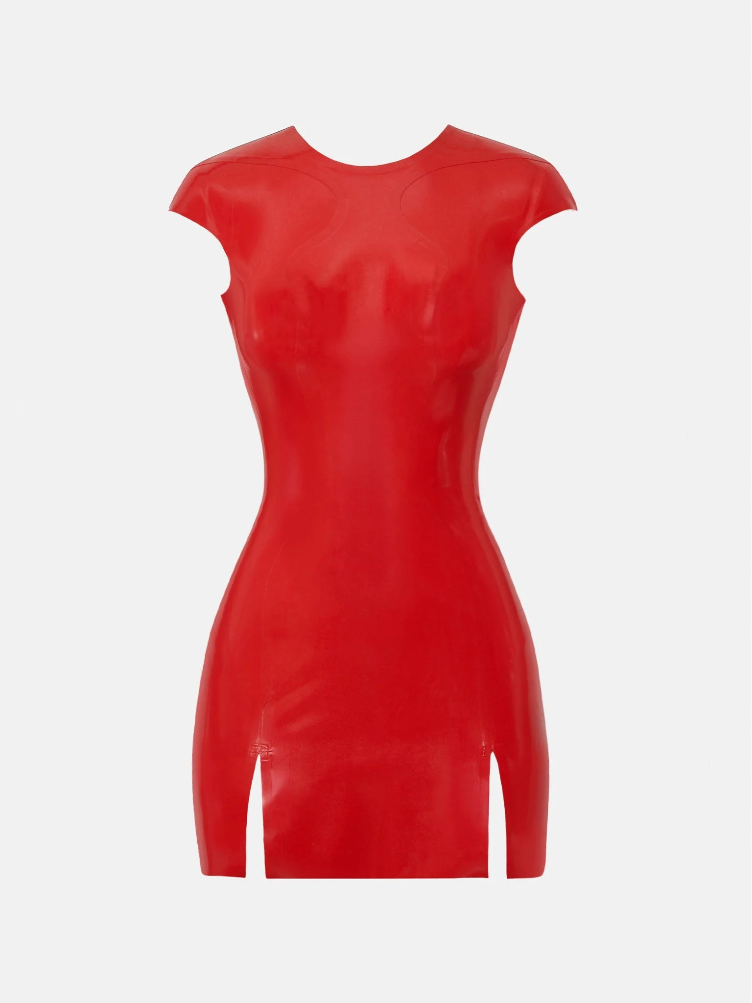 PLAYER LATEX DRESS RED - 1