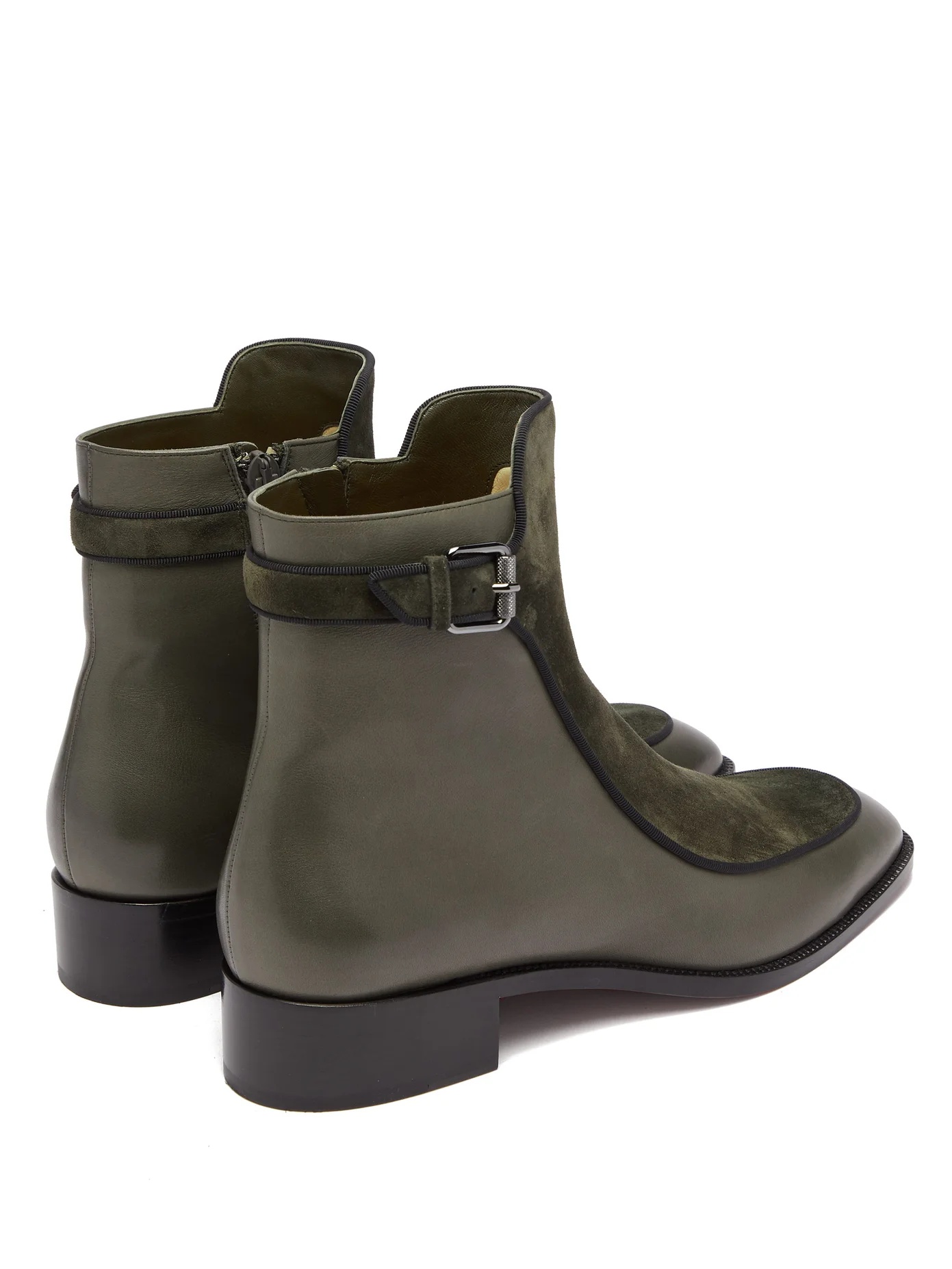 Ecritoir suede and leather ankle boots - 4