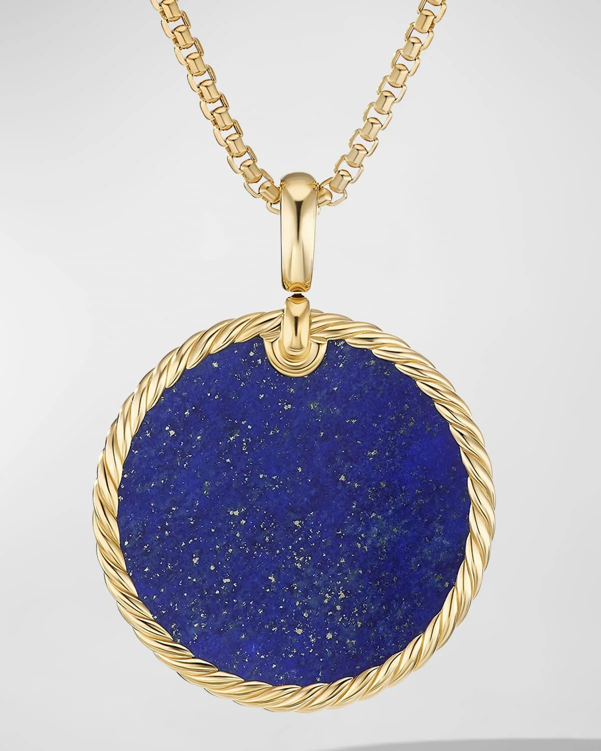 DY Elements Disc Pendant in 18K Gold, 32mm - 1