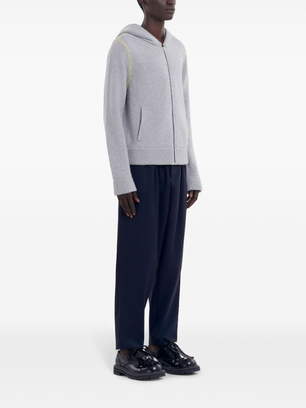 logo-embroidered cardigan - 2
