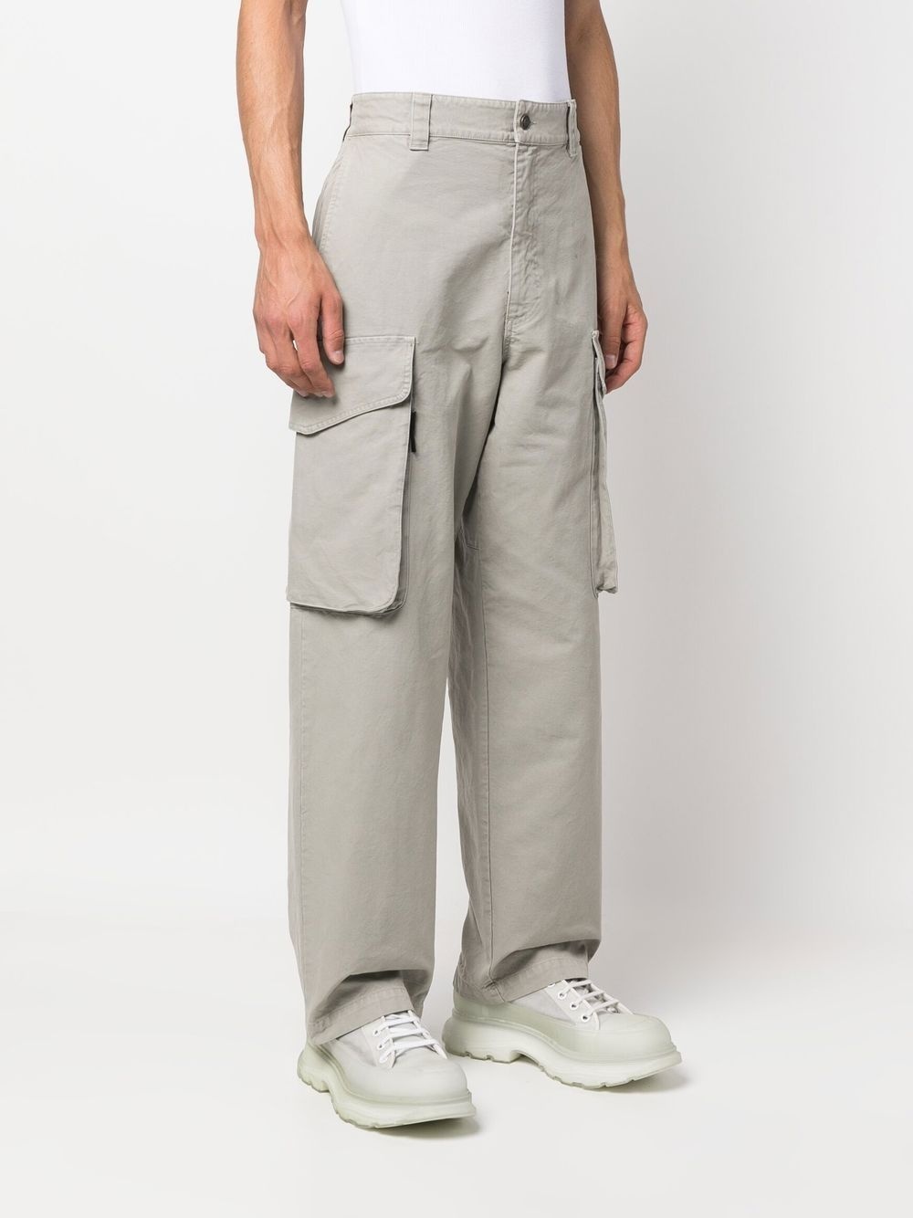 straight-leg cargo trousers - 3