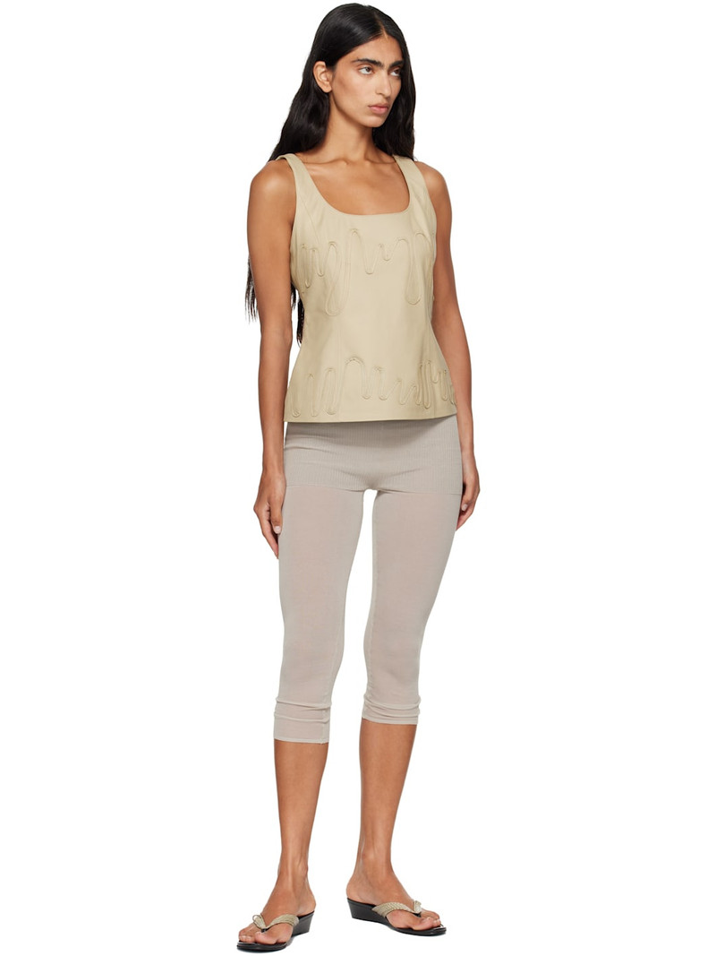 paloma wool Beige Fil Leather Top outlook