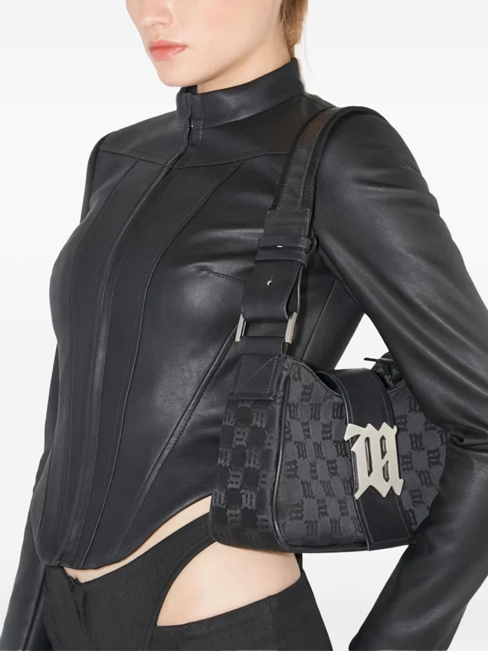 medium monogram-detail shoulder bag - 2