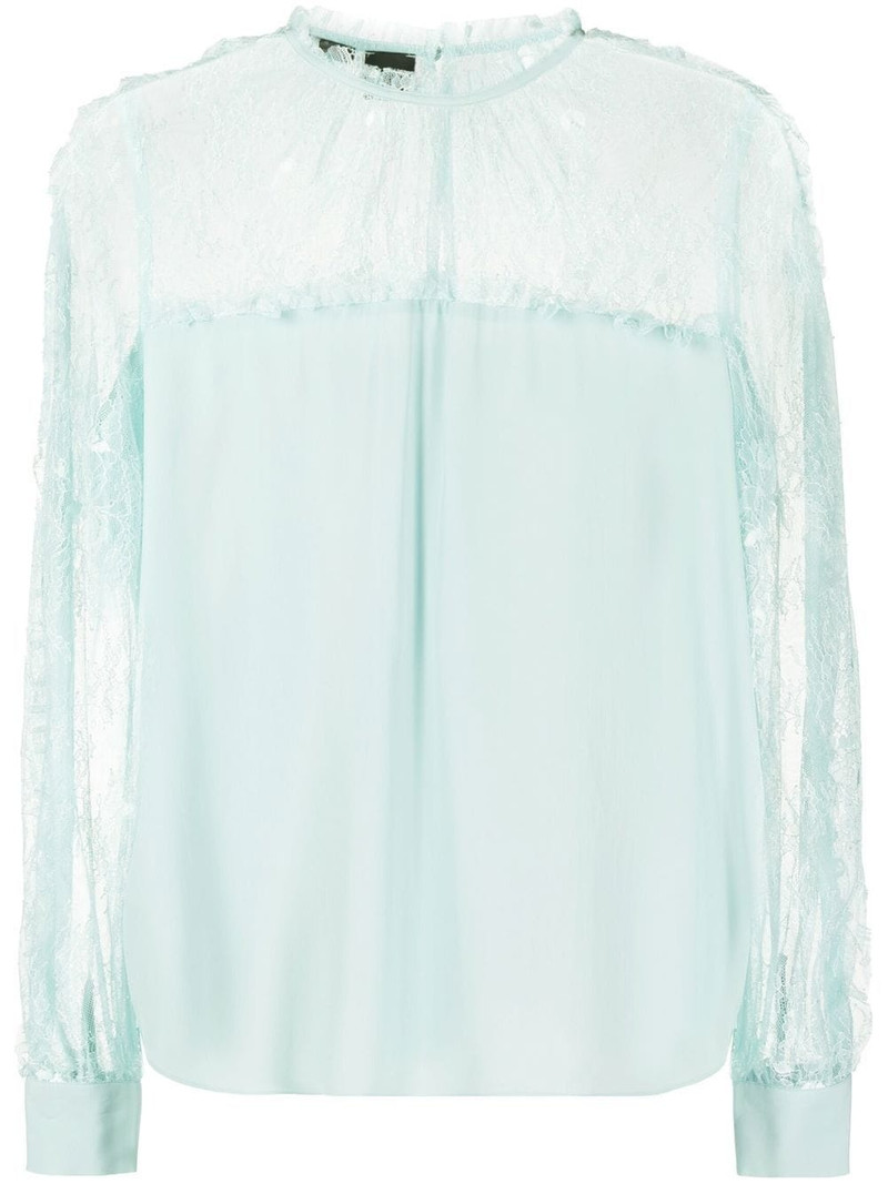 lace-panel blouse 1