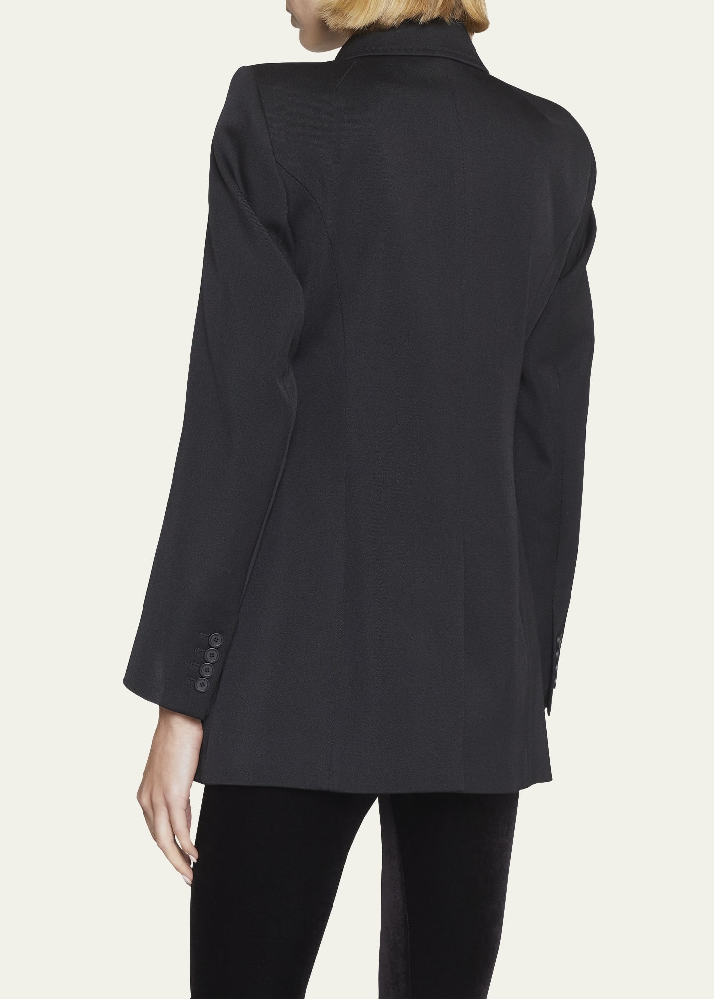 Hourglass Double-Breasted Wool Blazer - 3