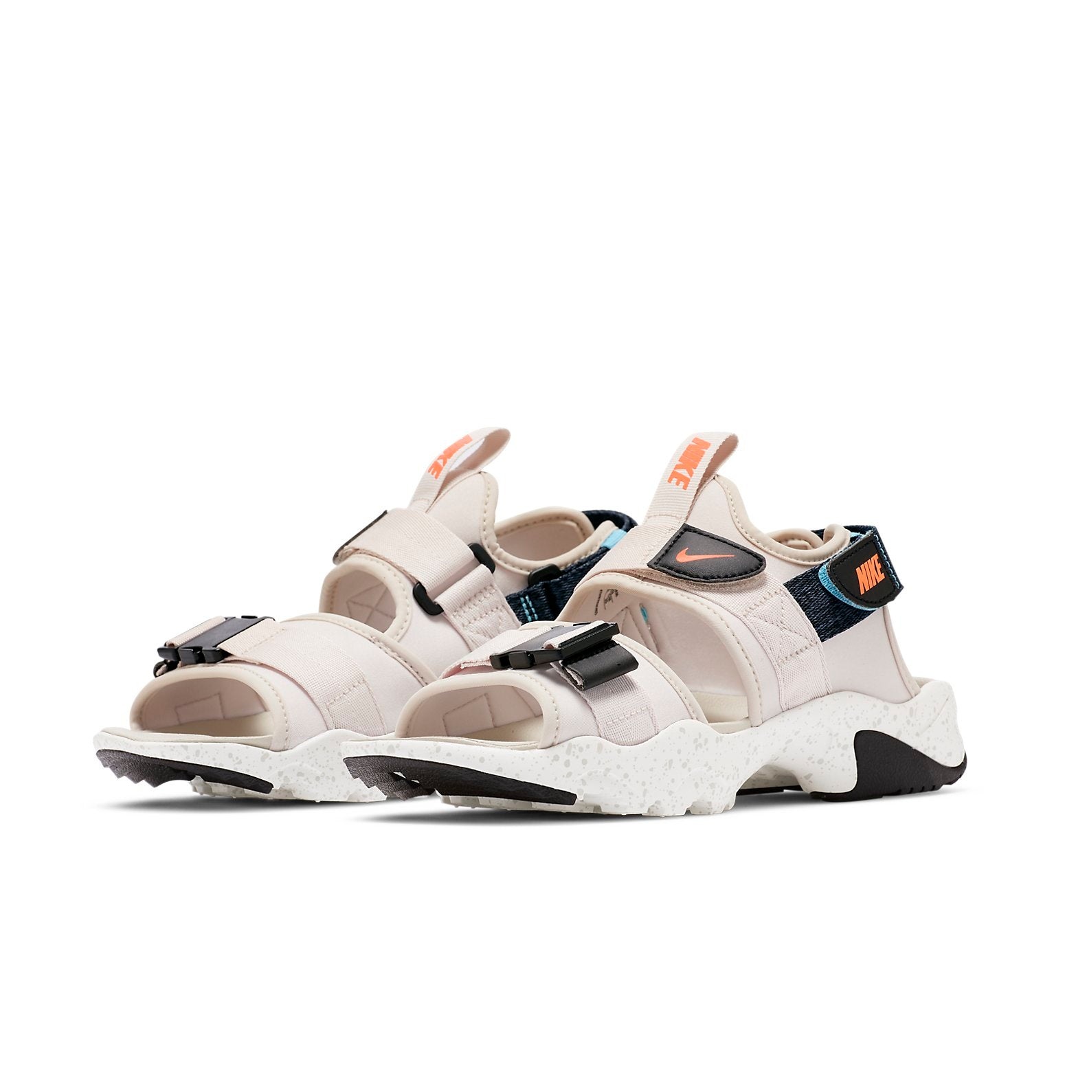 (WMNS) Nike Outdoor Open Toe Sports Sandals Beige 'Desert Sand Lagoon Pulse Black' CV5515-004 - 3