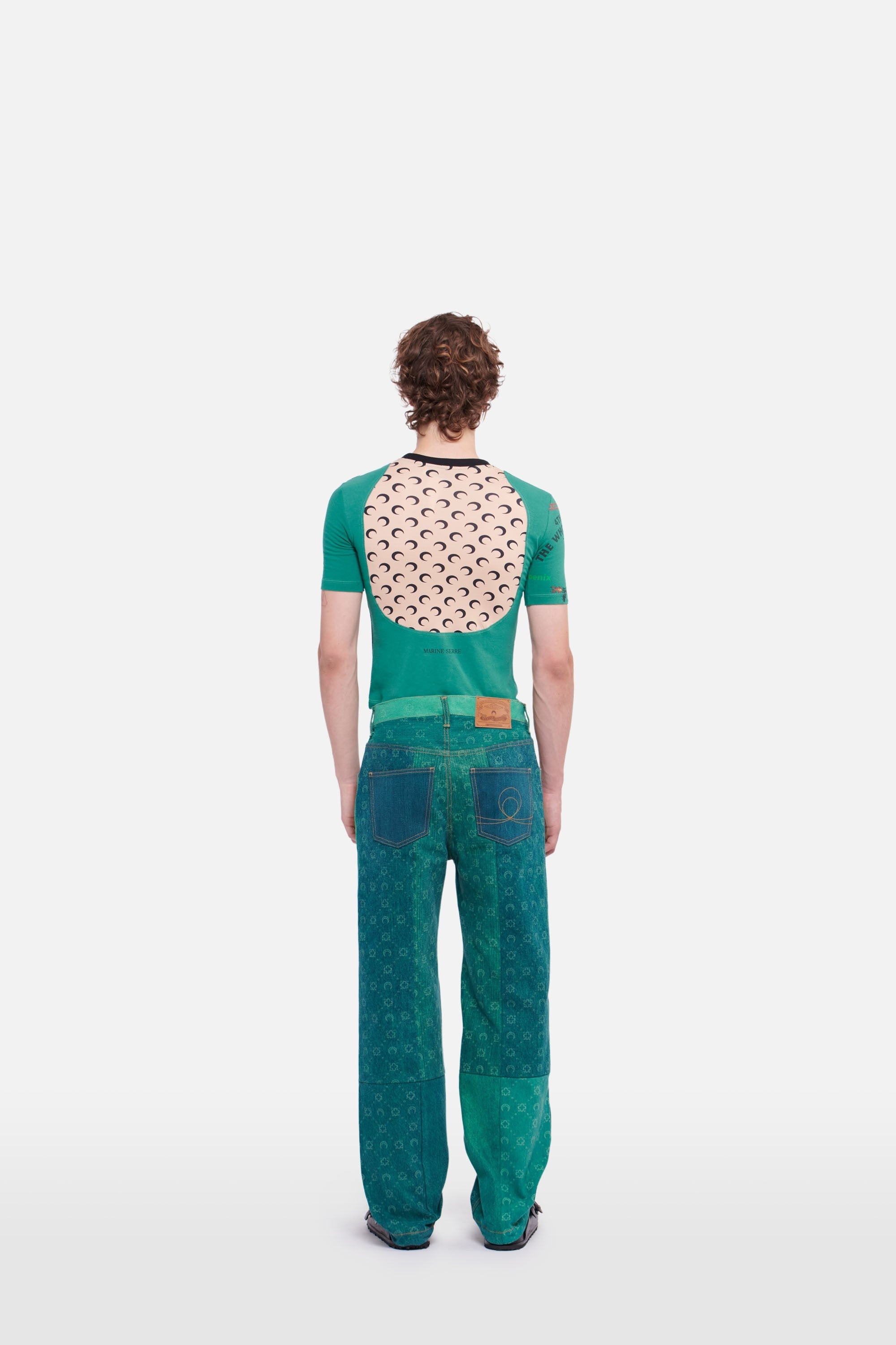 Regenerated Moonogram Denim Fitted Trousers - 7