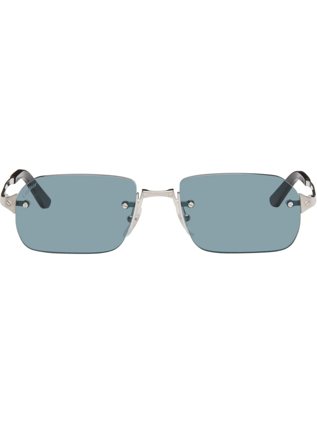 Silver Santos de Cartier Sunglasses - 1