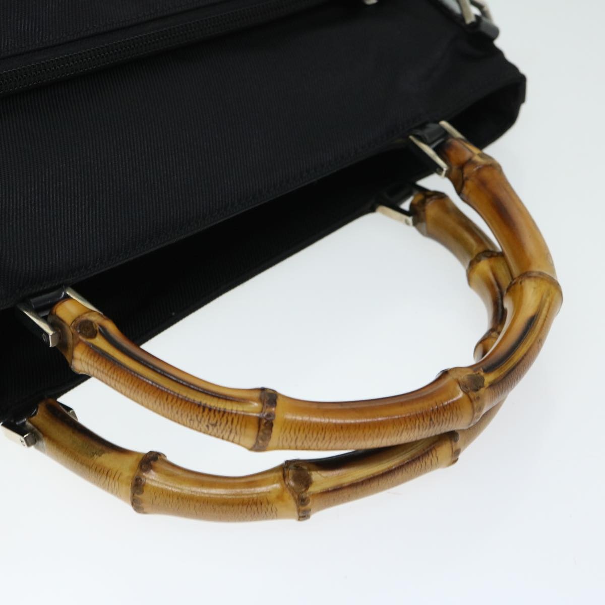 GUCCI Bamboo Hand Bag Nylon Black 002 3754 002 3754 - 7
