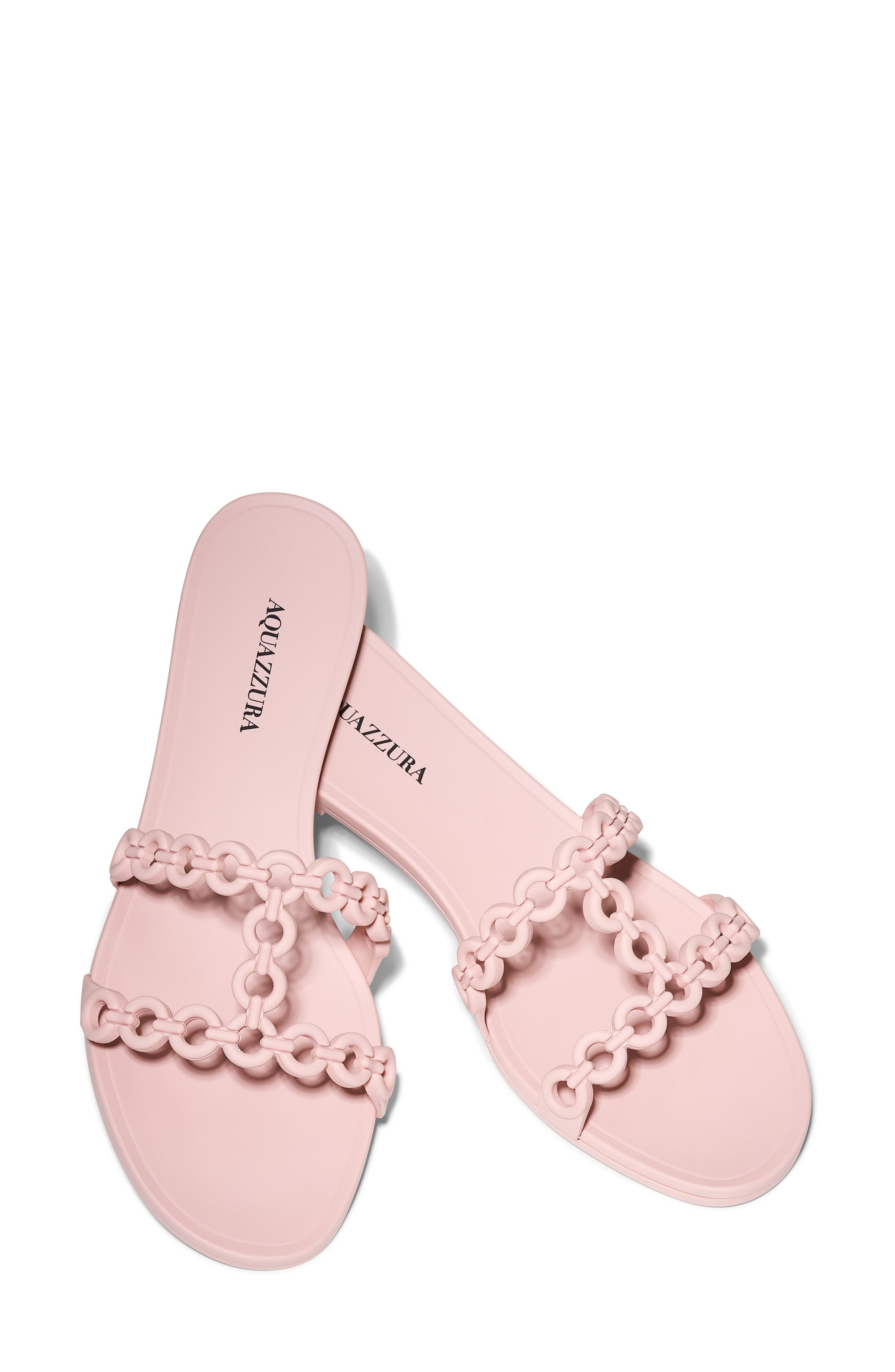 Aquazzura Infinity Chain Jelly Slide Sandal in Mademoiselle Pink at Nordstrom - 6