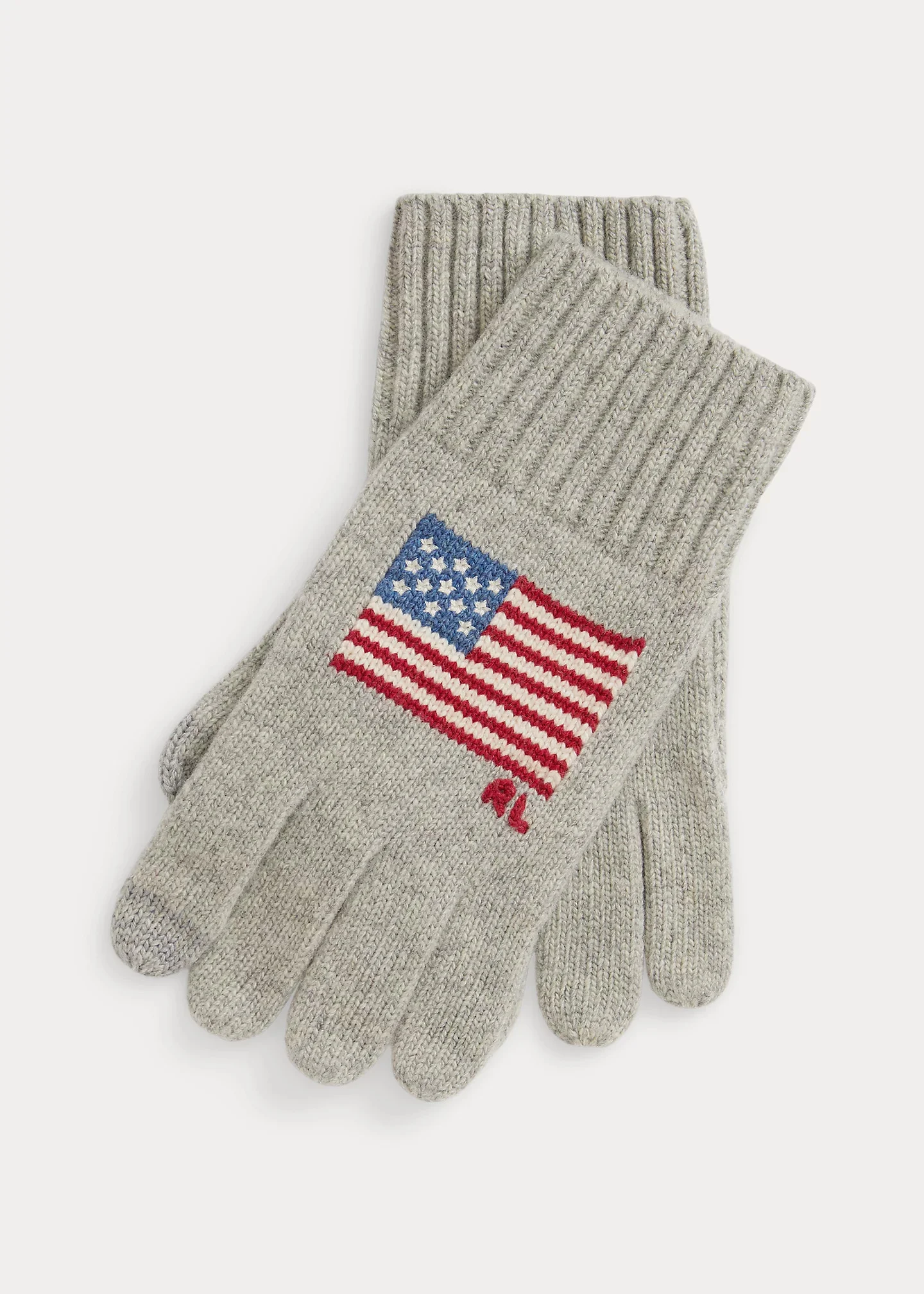 Flag-Intarsia Wool-Blend Touch Gloves - 1