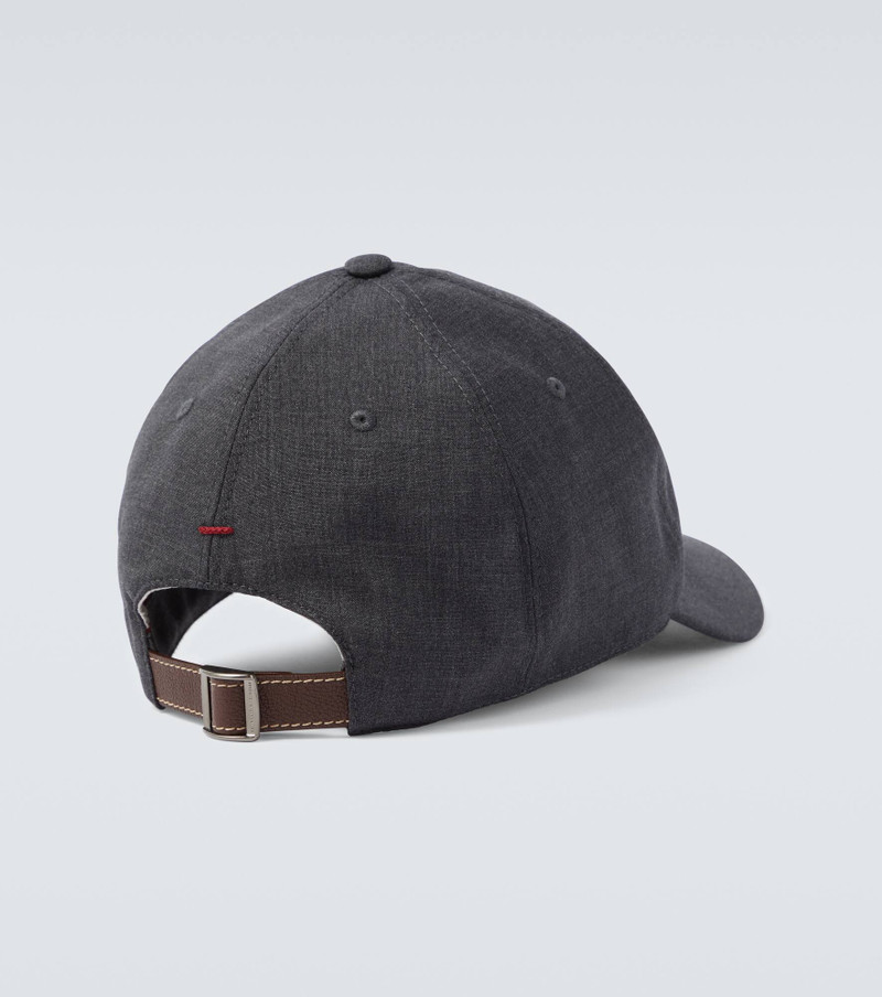 Brunello Cucinelli Logo virgin wool baseball cap outlook
