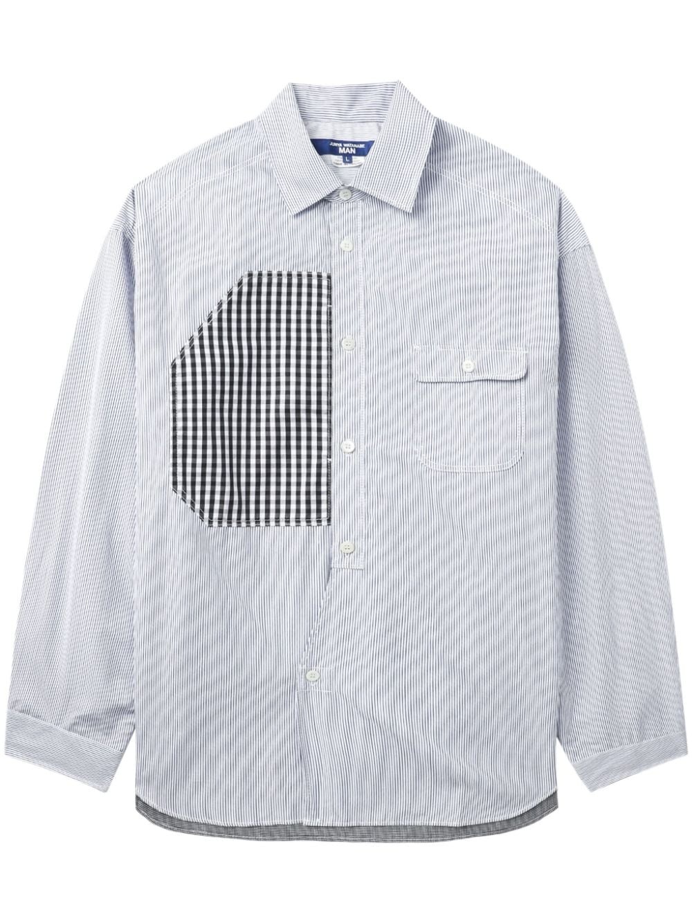 panelled cotton shirt - 1