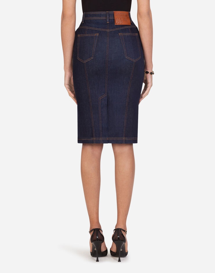 Denim midi skirt - 2