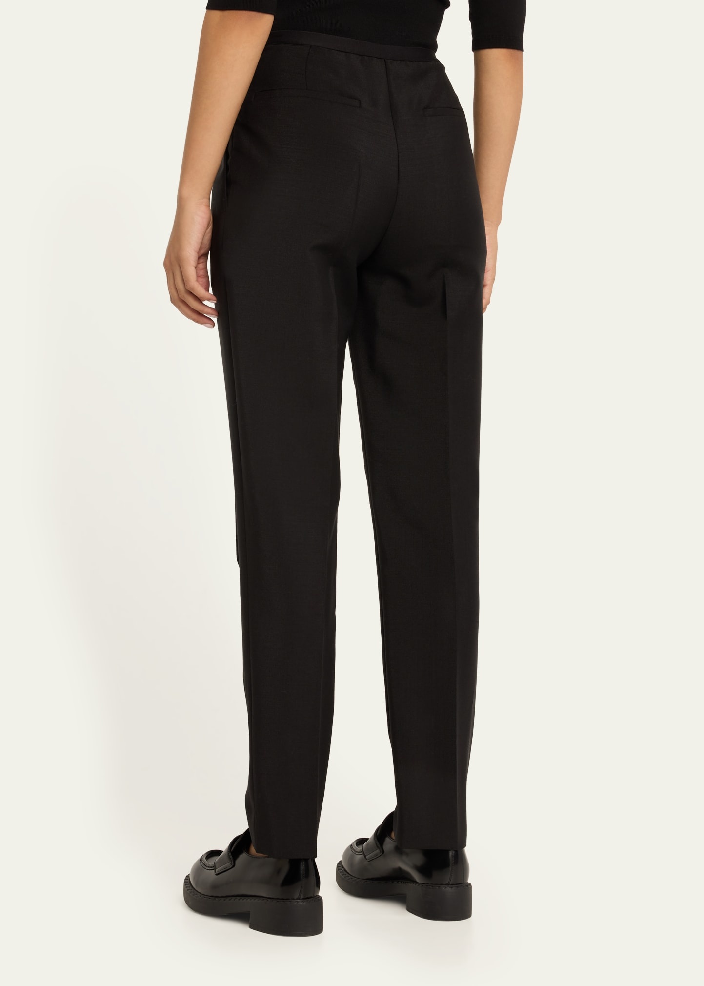 Kid Mohair Logo Tapered Trousers - 3