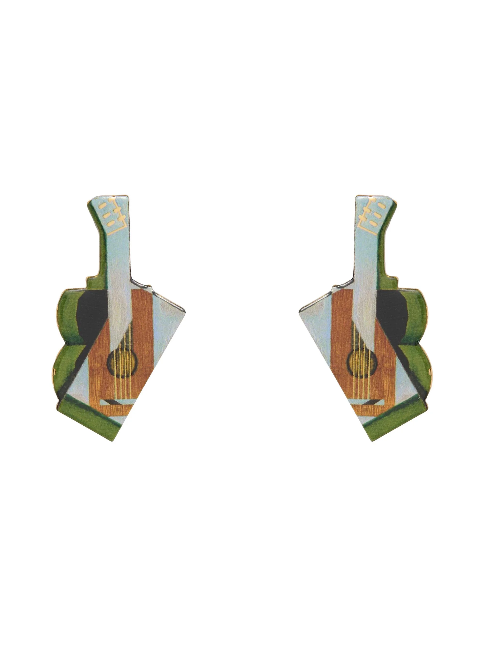 Women's The Met x Lele Gris Still Life With A Guitar Earrings - Gold - 1