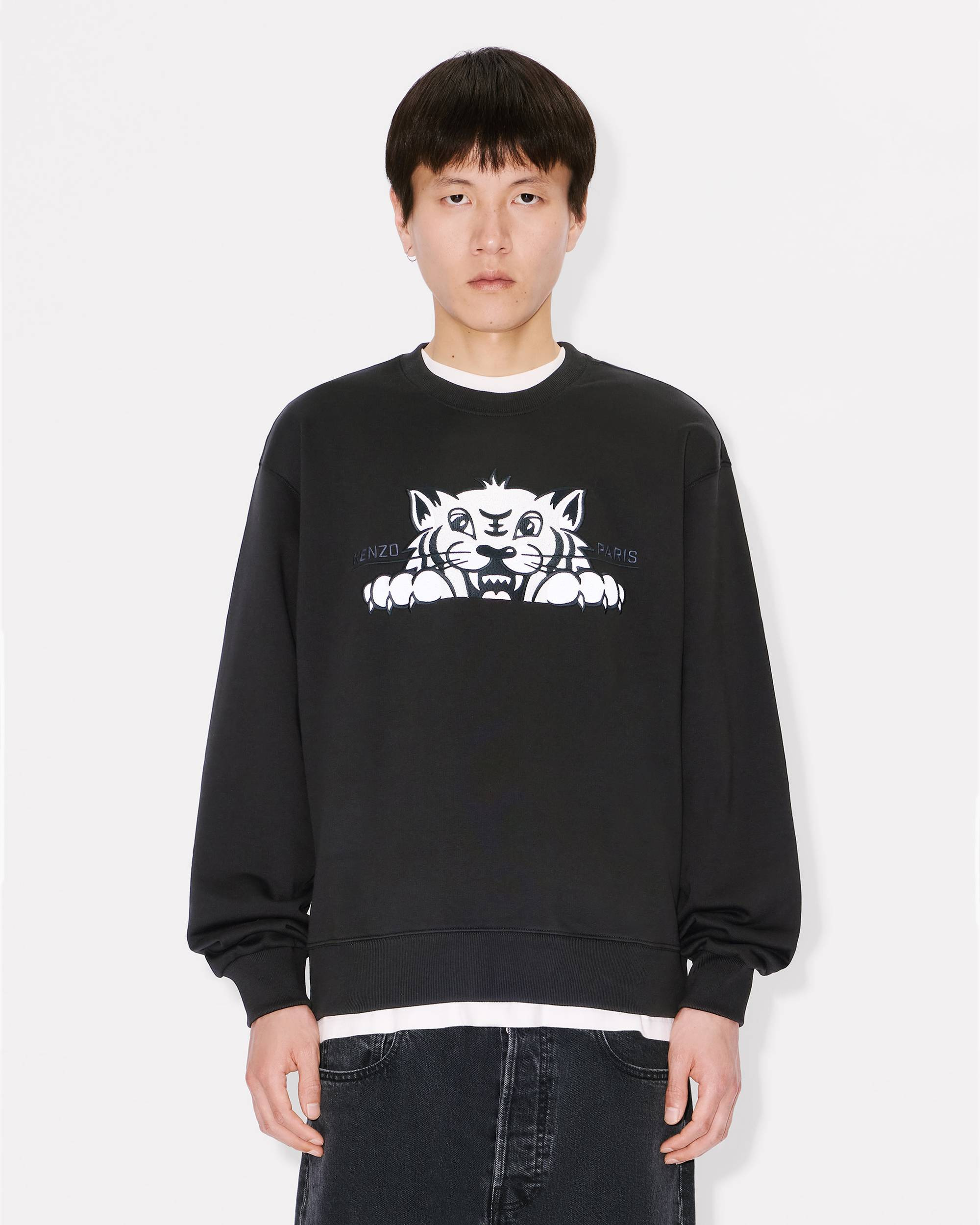'KENZO Happy Tiger' embroidered sweatshirt in cotton - 3