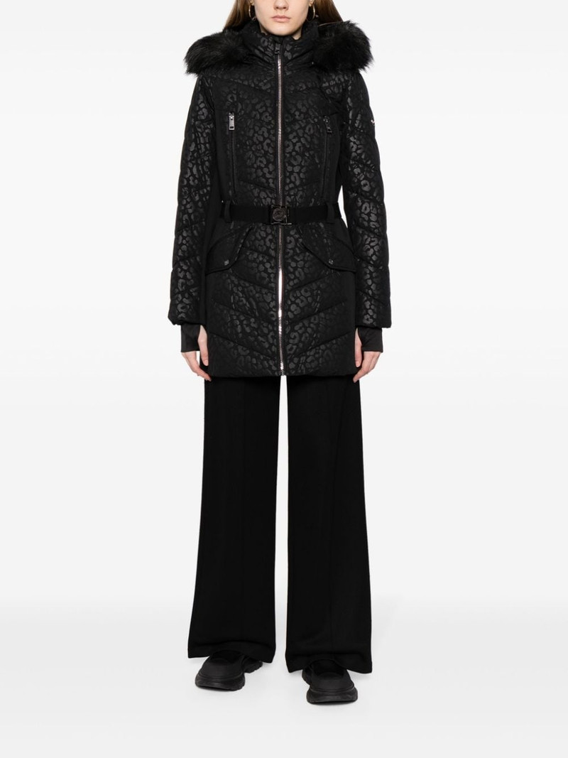 MICHAEL KORS leopard-print puffer coat outlook