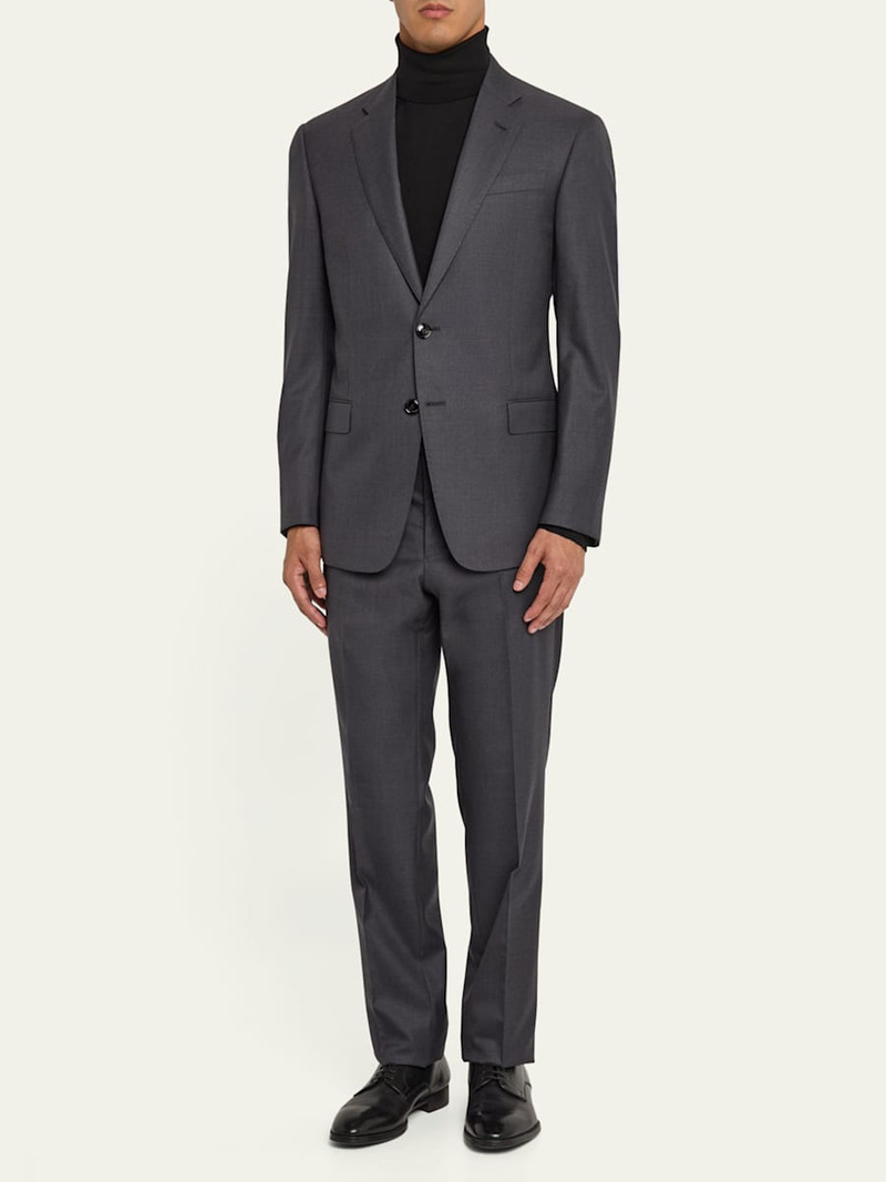 GIORGIO ARMANI Mne's Basic Wool Two-Piece Suit outlook