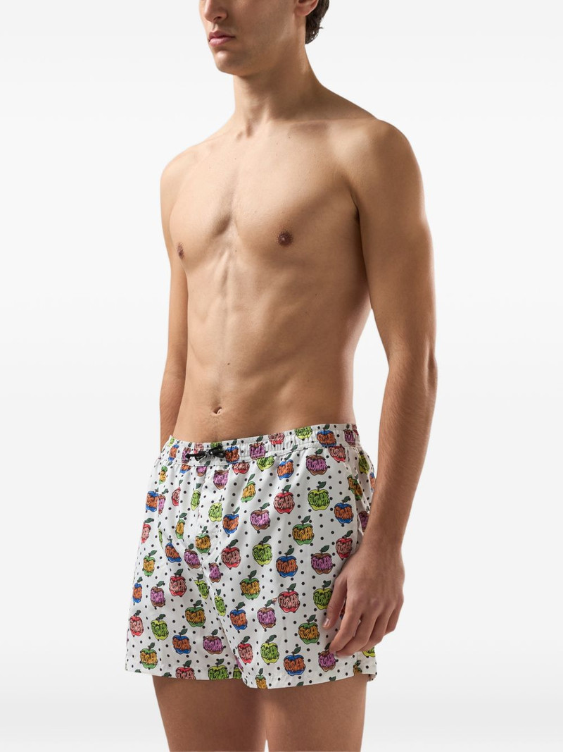 apple-print swim shorts 3