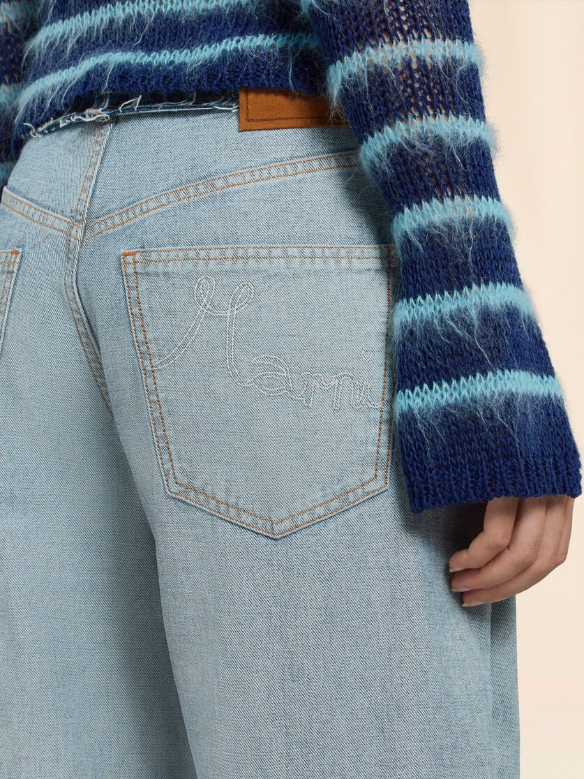 BLUE INSIDE-OUT DENIM CARROT-FIT JEANS - 5