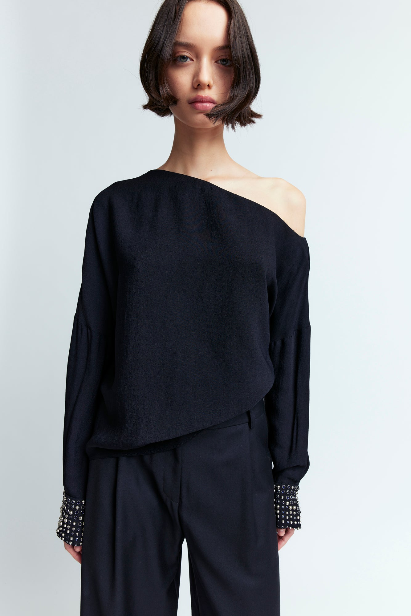 VOLANTE TOP IN CREPE - 2