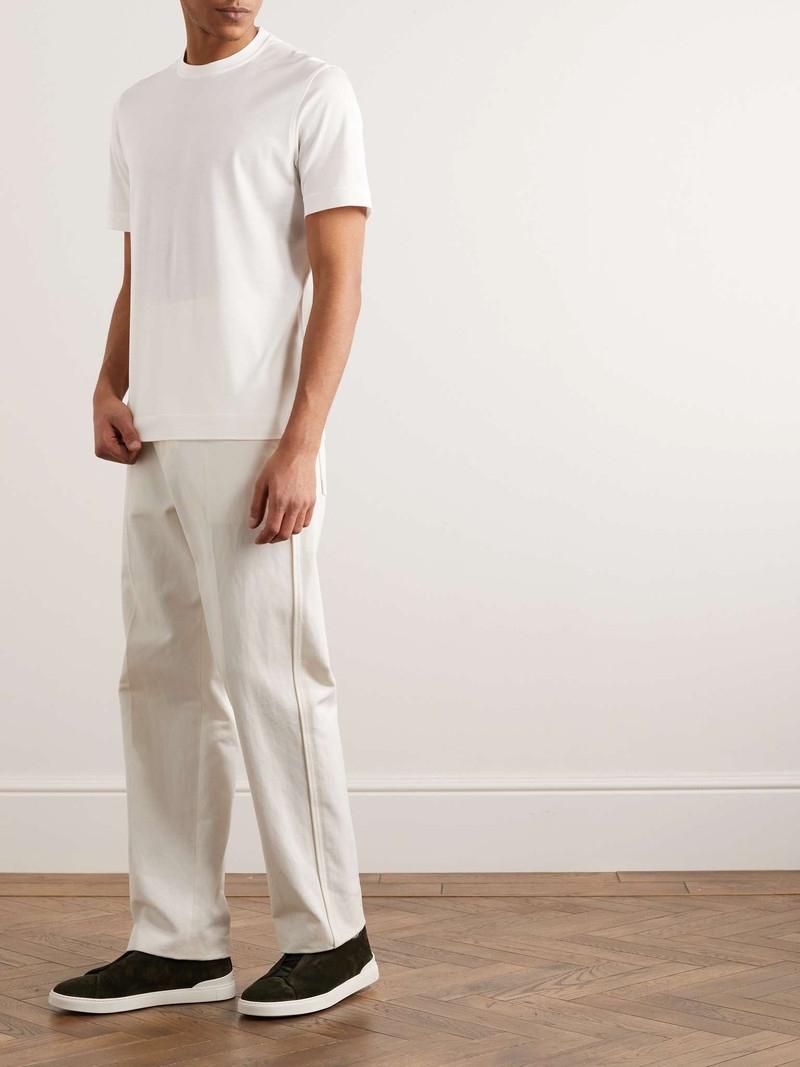 ZEGNA Silk and Linen-Blend Piqué T-Shirt outlook