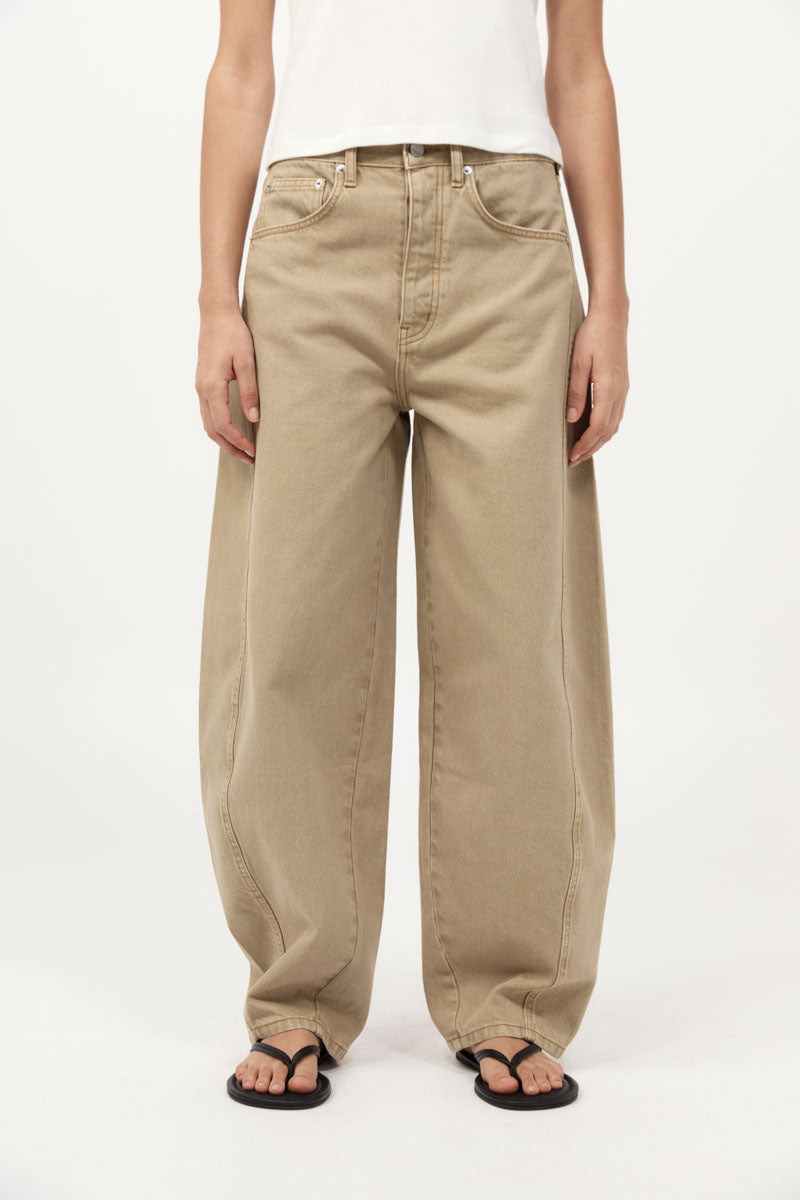 Mid Rise Balloon Jeans - Sahara - 3