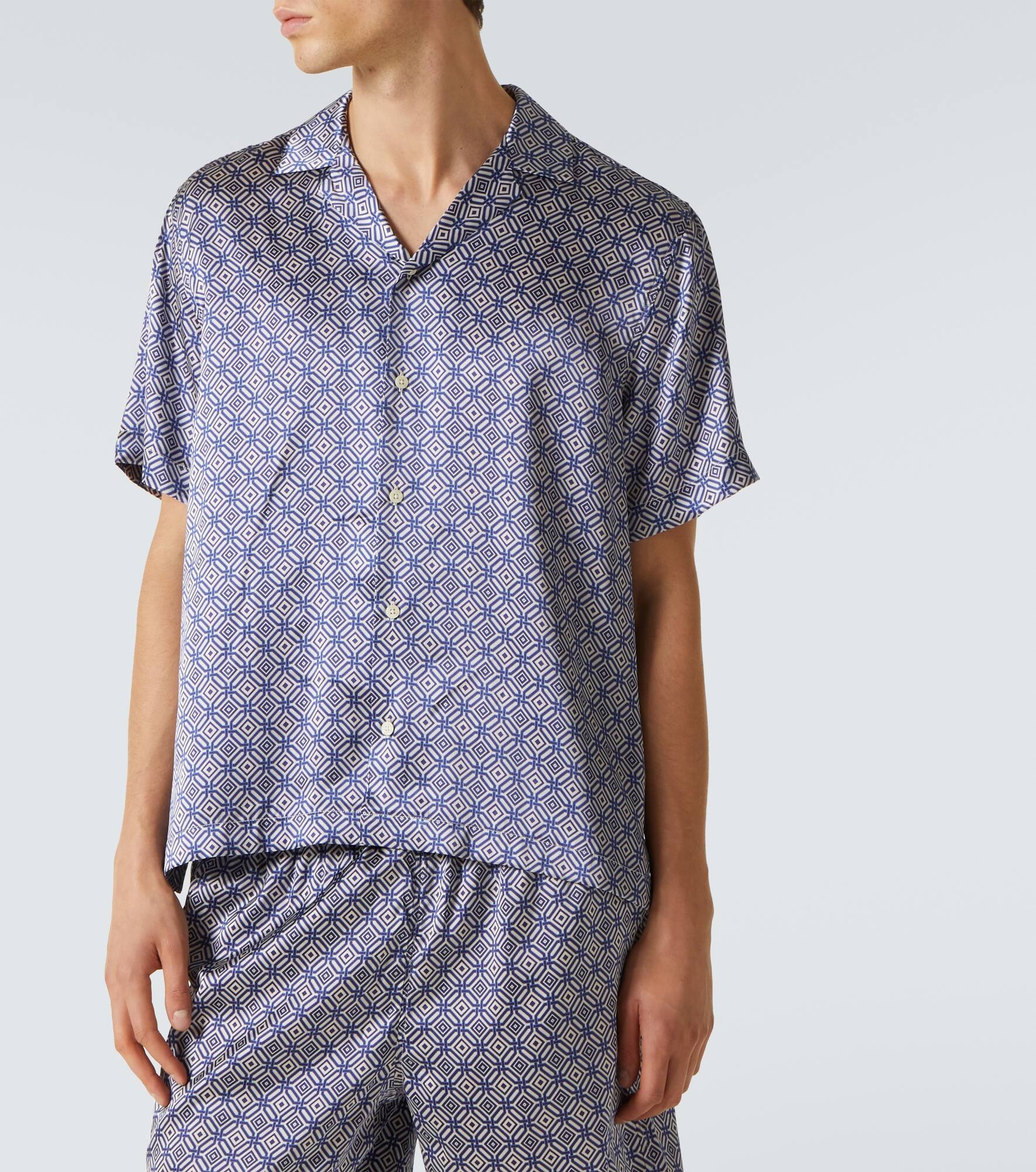 Roberto printed silk bowling shirt - 3