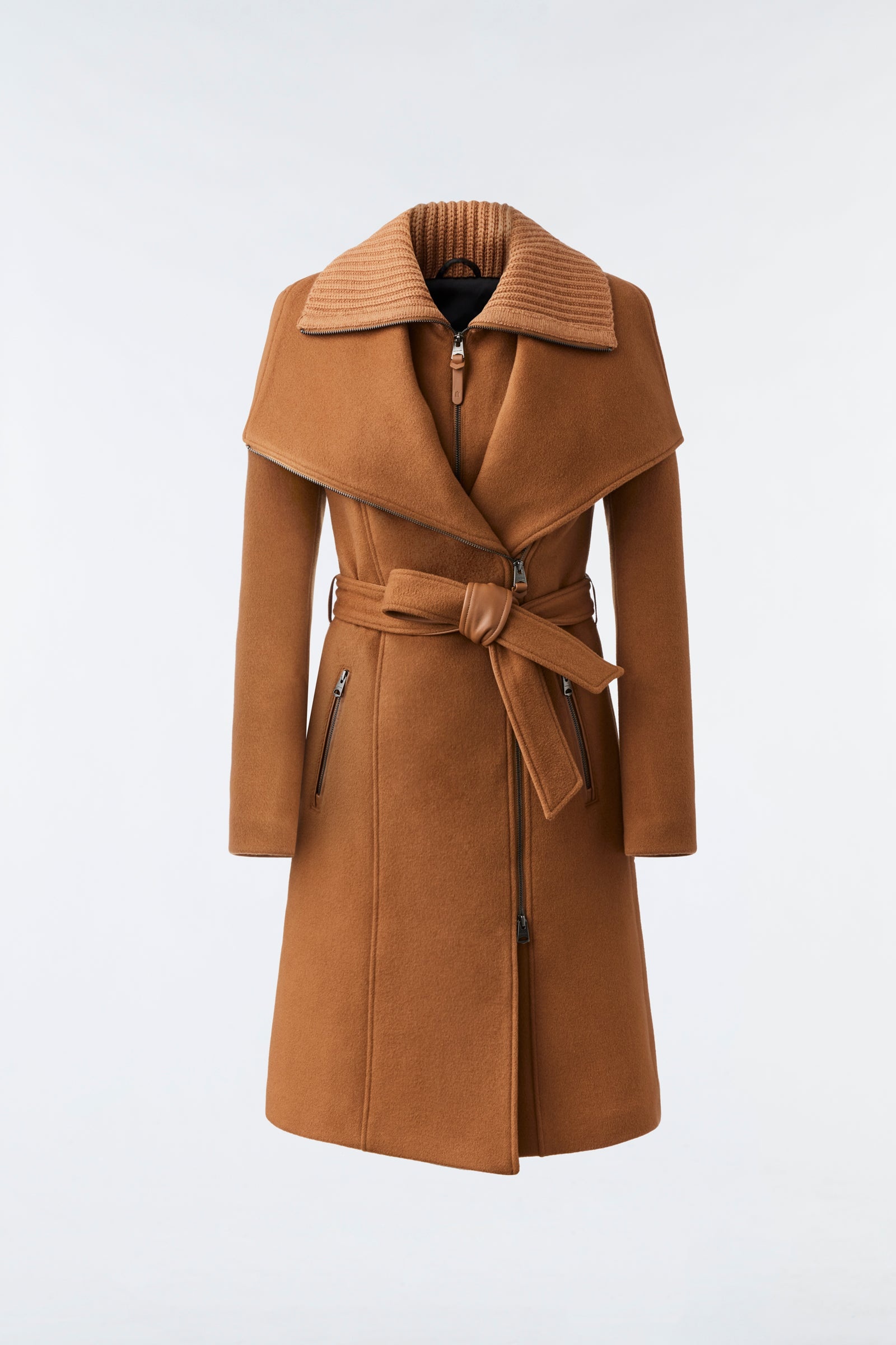 NORI 2-in-1 double face wool coat with sash - 1