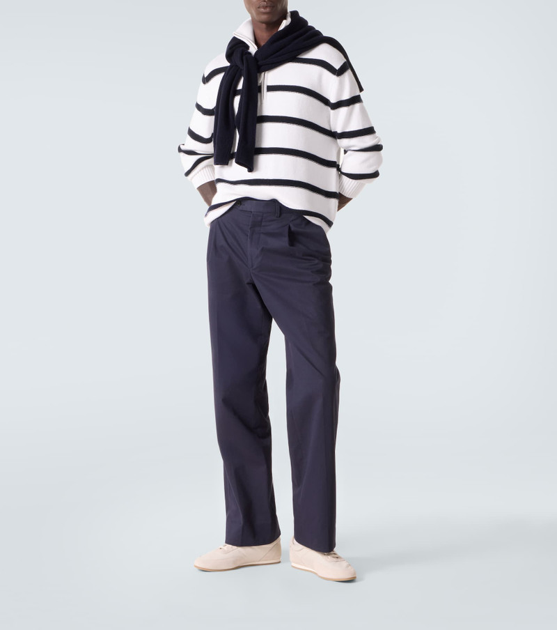 Allude Striped cotton and cashmere sweater outlook