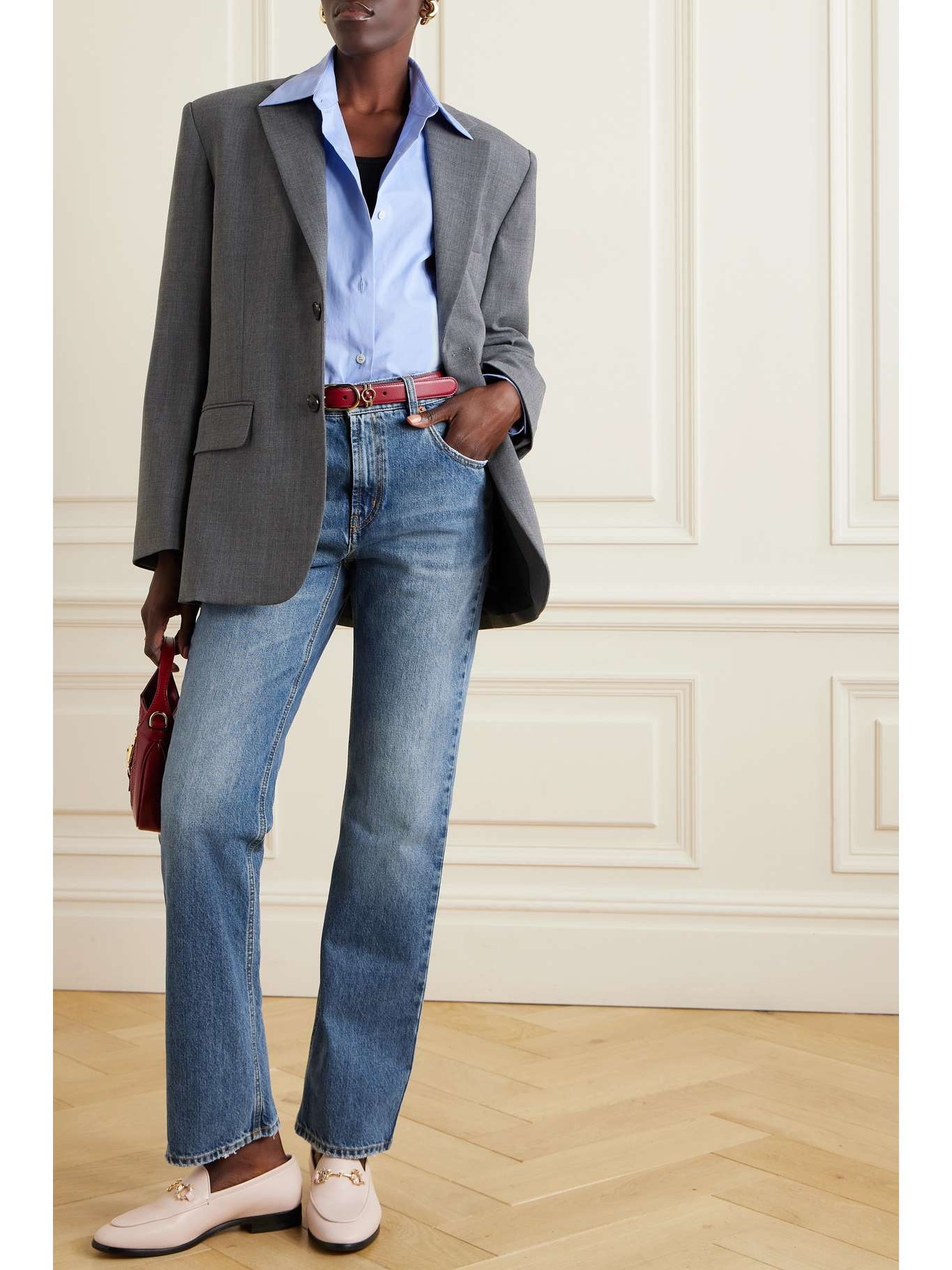 【関税込み】gucci Horsebit pants Horsebit GG canvas straight pants in brown - Gucci | Mytheresa
