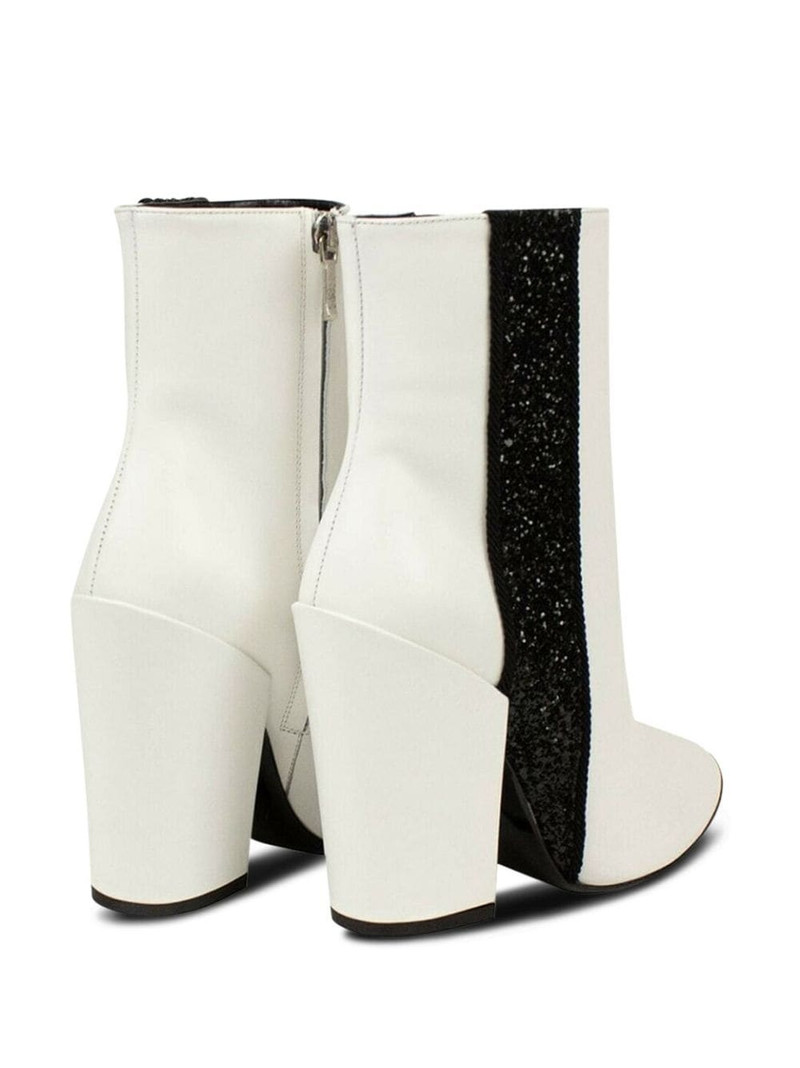 glitter-stripe leather boots 4