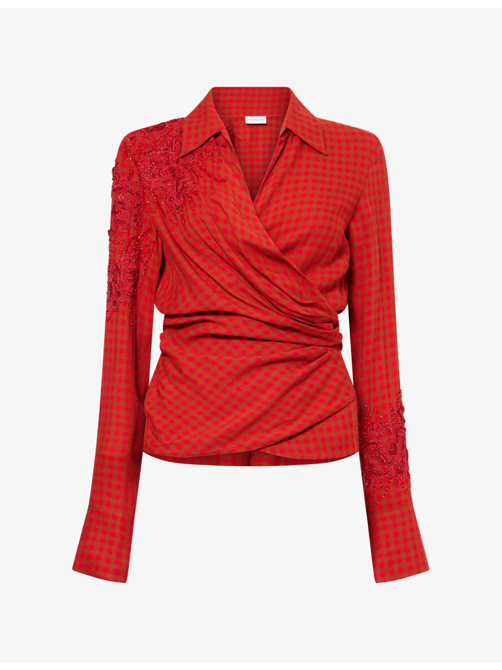 Cadea Embellished Wrap Woven Shirt - 1