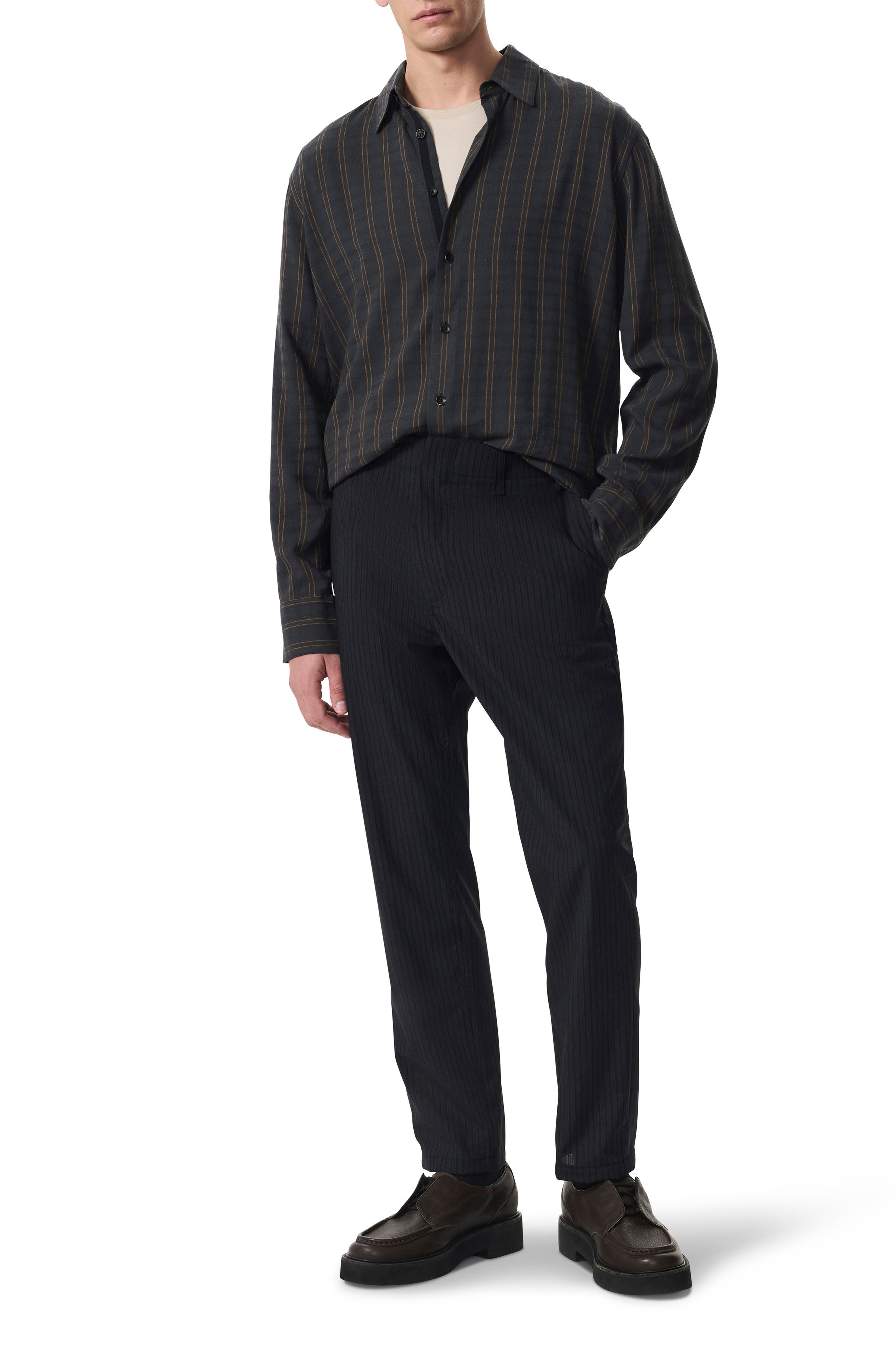rag & bone Dalton Dobby Plaid Shirt in Black at Nordstrom - 5