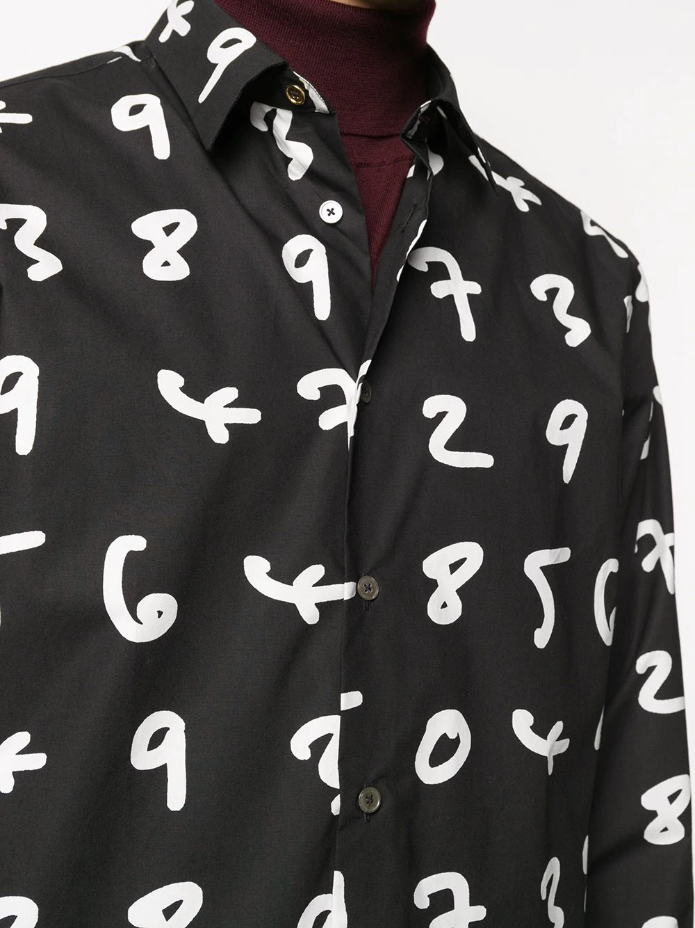 numbers-print shirt - 5