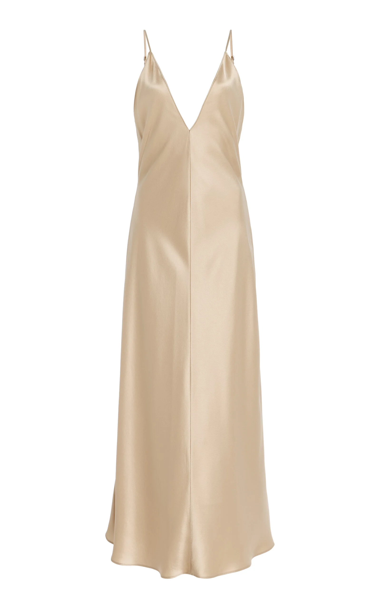 Barb Satin Midi Slip Dress nude - 1