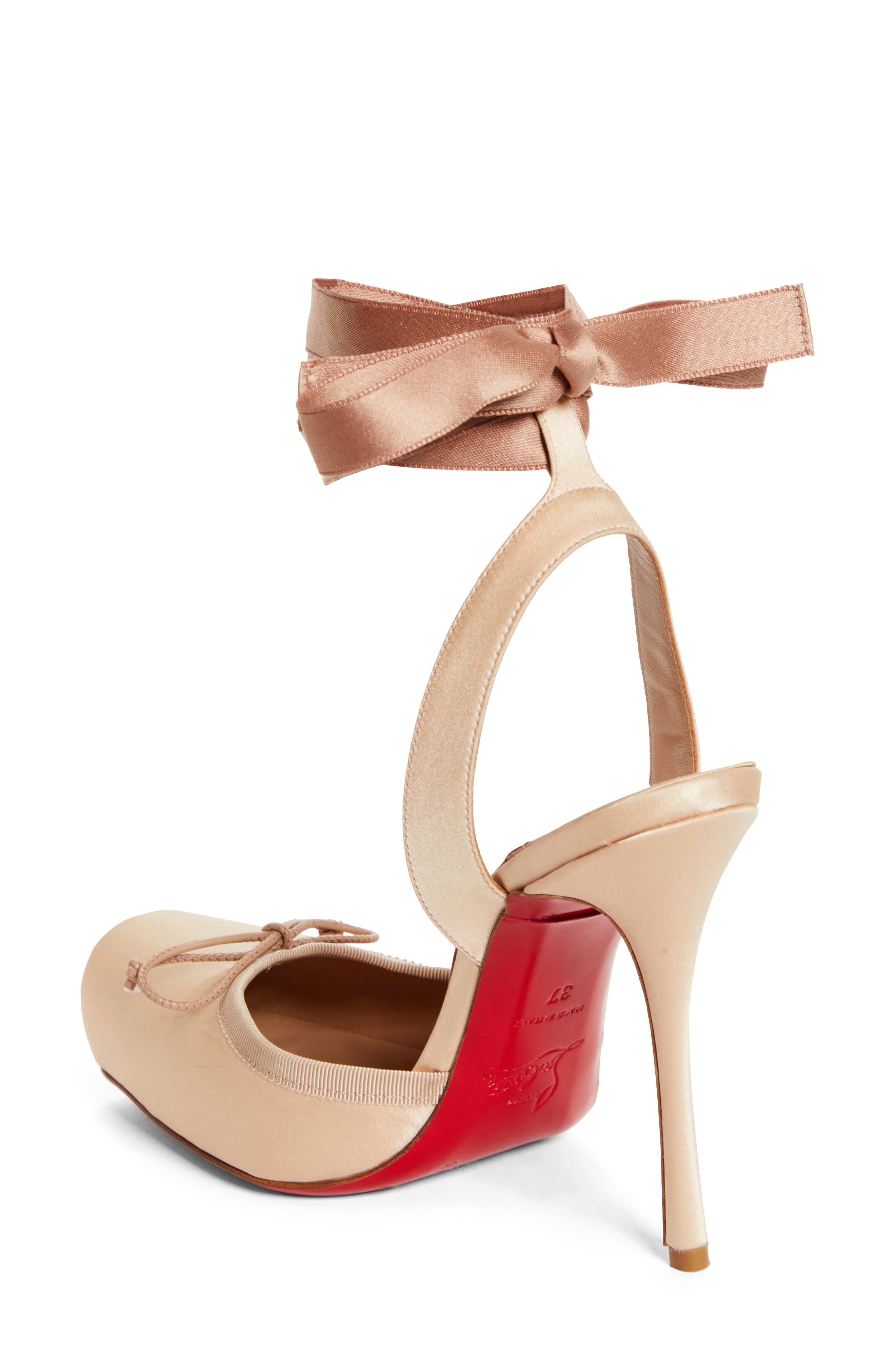 Christian Louboutin Cassia Lace-Up Slingback Pump in Blush/Lin Blush at Nordstrom - 2