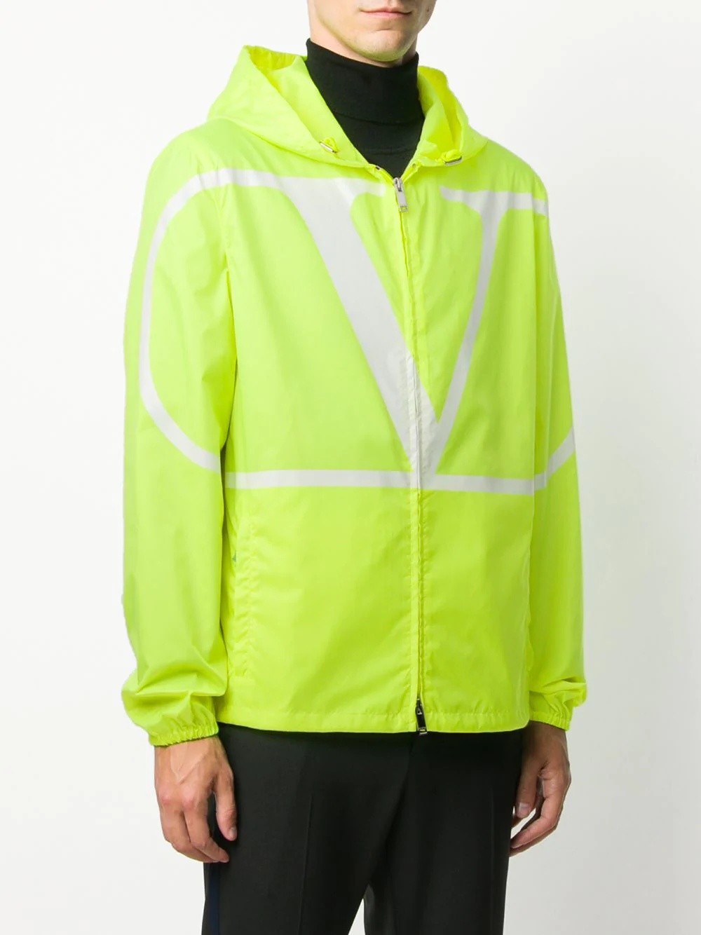 neon logo print windbreaker - 3