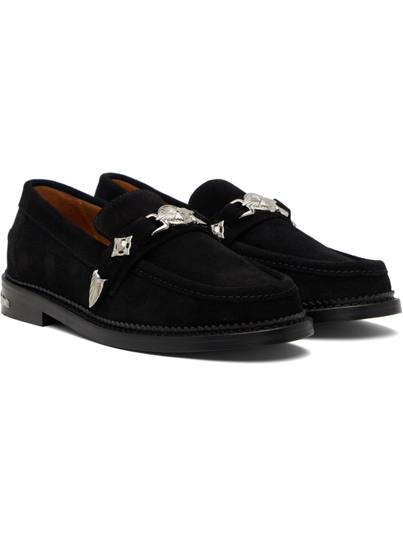 SSENSE Exclusive Black Metal Loafers 4
