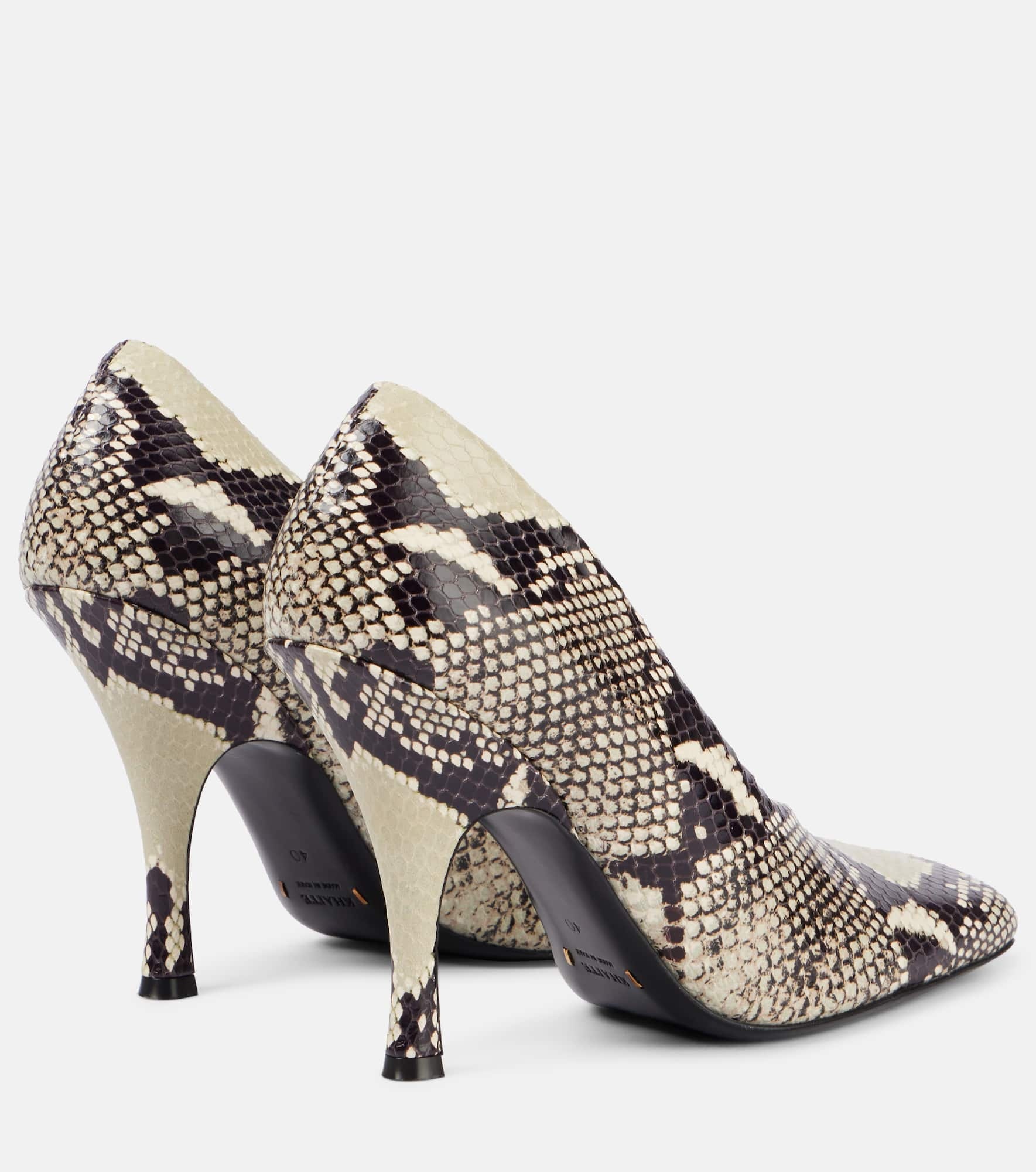 Eva snake-effect leather pumps - 2