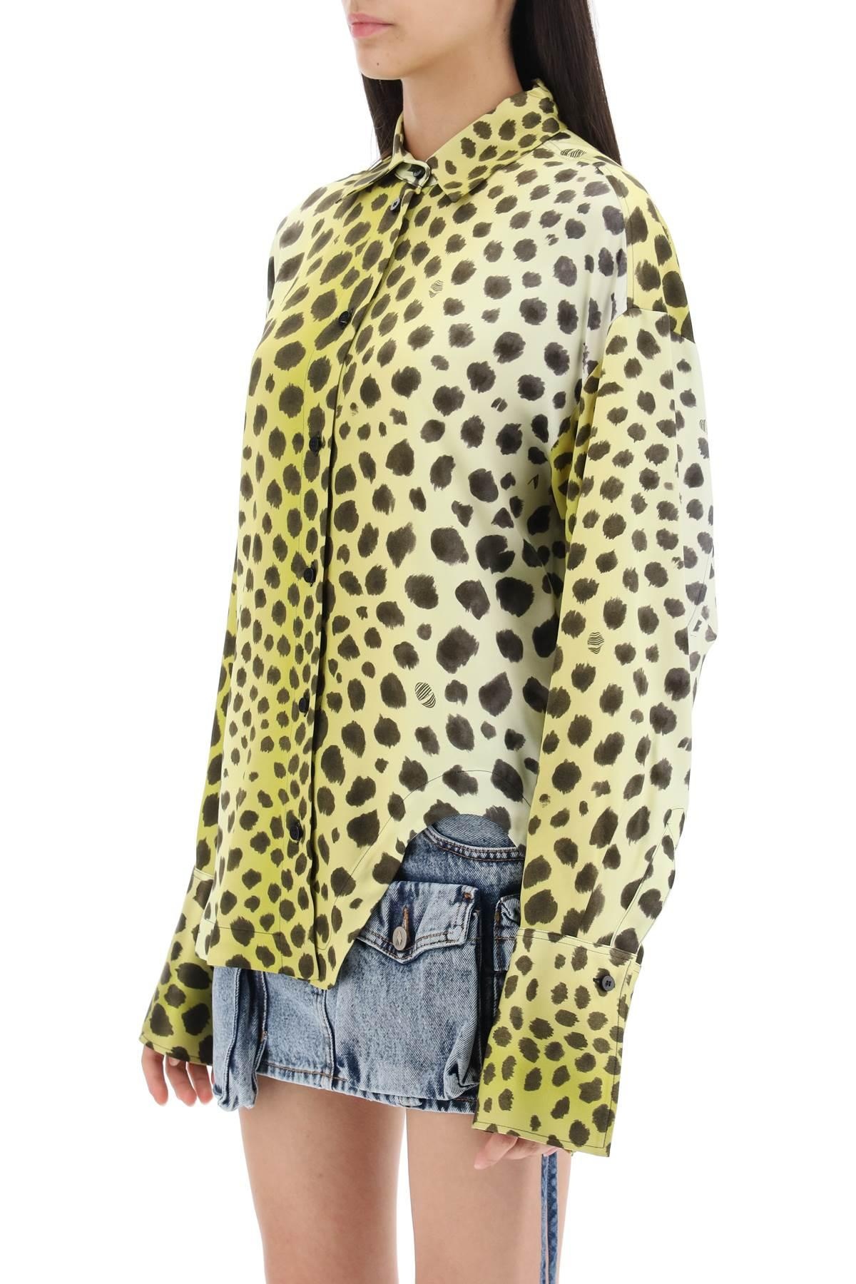 ELIZA CHEETAH PRINT SATIN SHIRT - 5