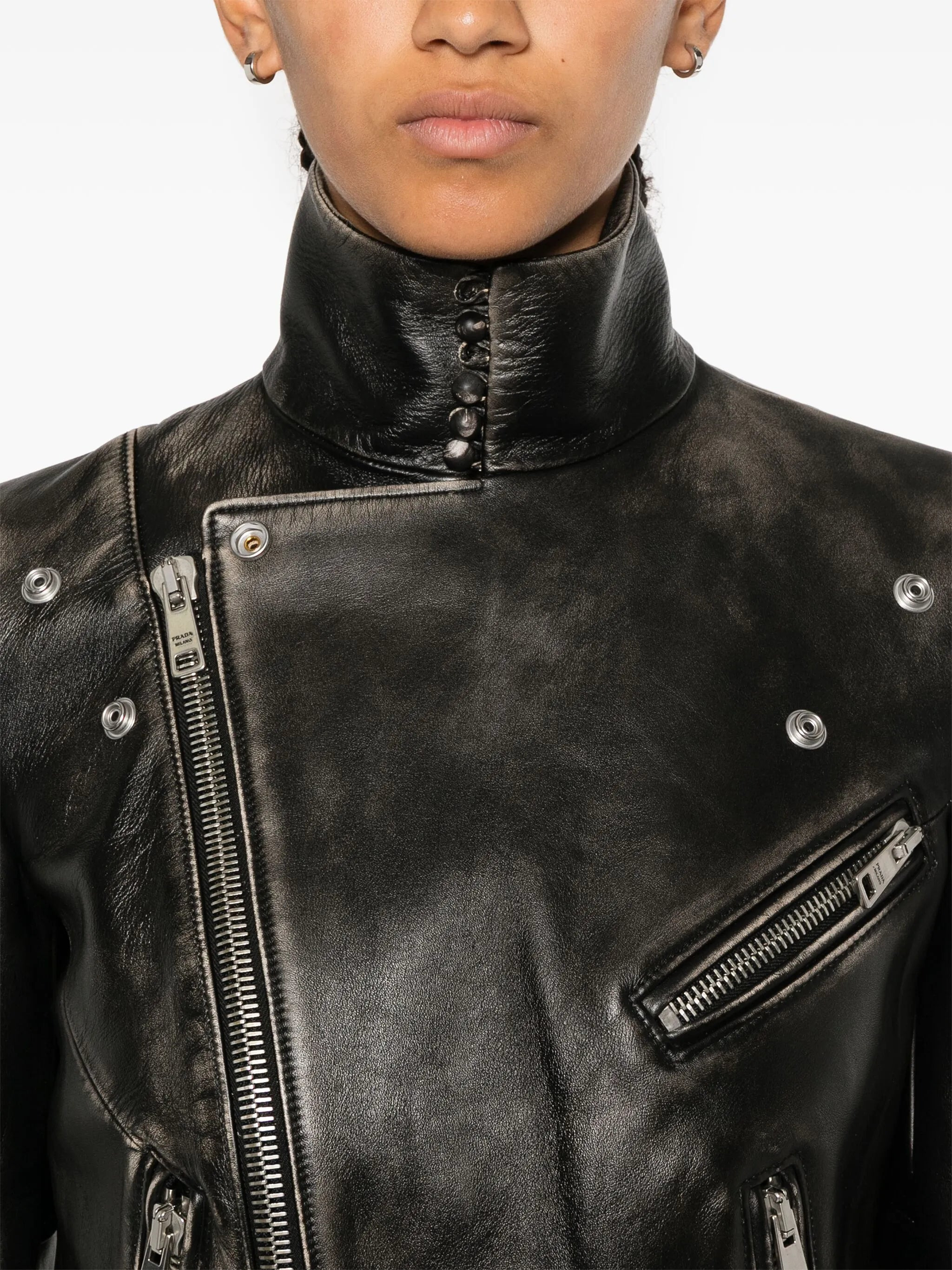 leather biker jacket - 5