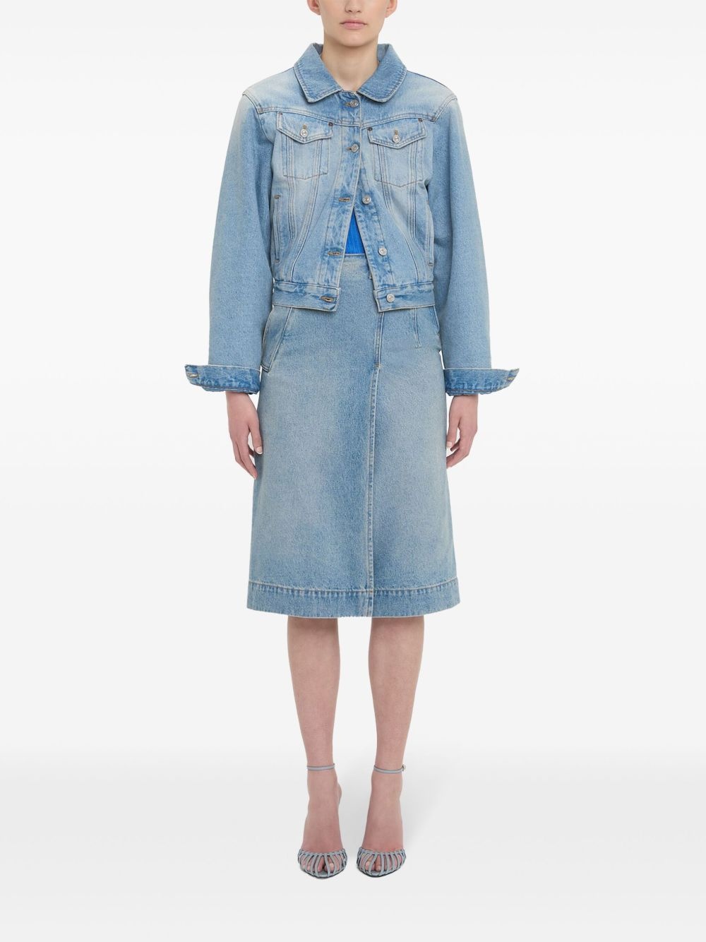 padded denim jacket - 2