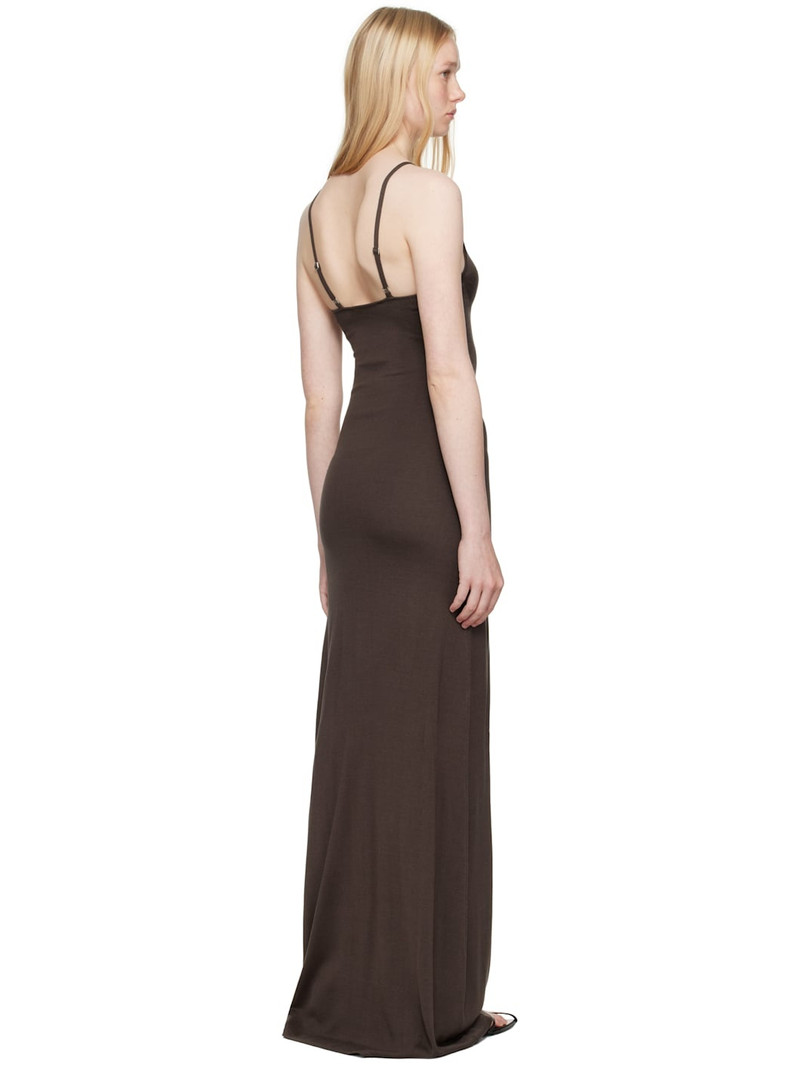 Brown Slip Maxi Dress 3