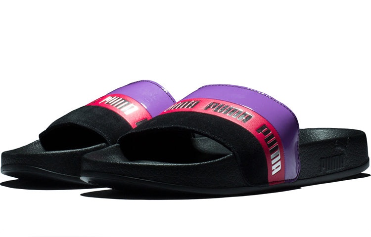 (WMNS) PUMA Damen Sandale Leadcat Remix Slide Black/Purple 370694-01 - 3