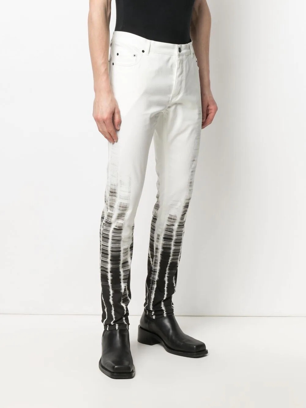 gradient graphic-print skinny jeans - 3