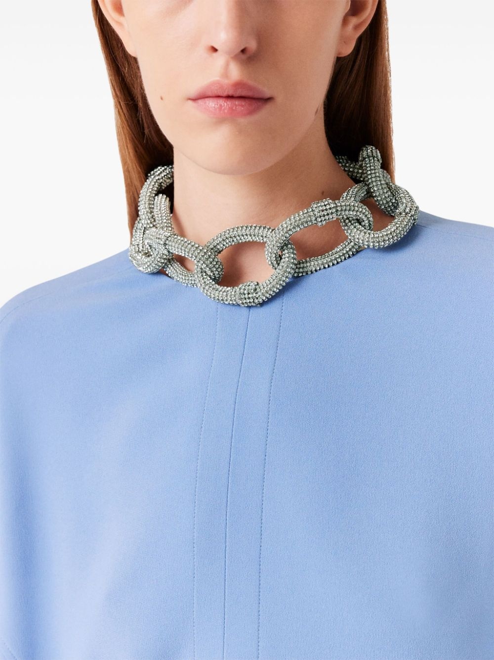 chain-detail short-sleeve top - 6